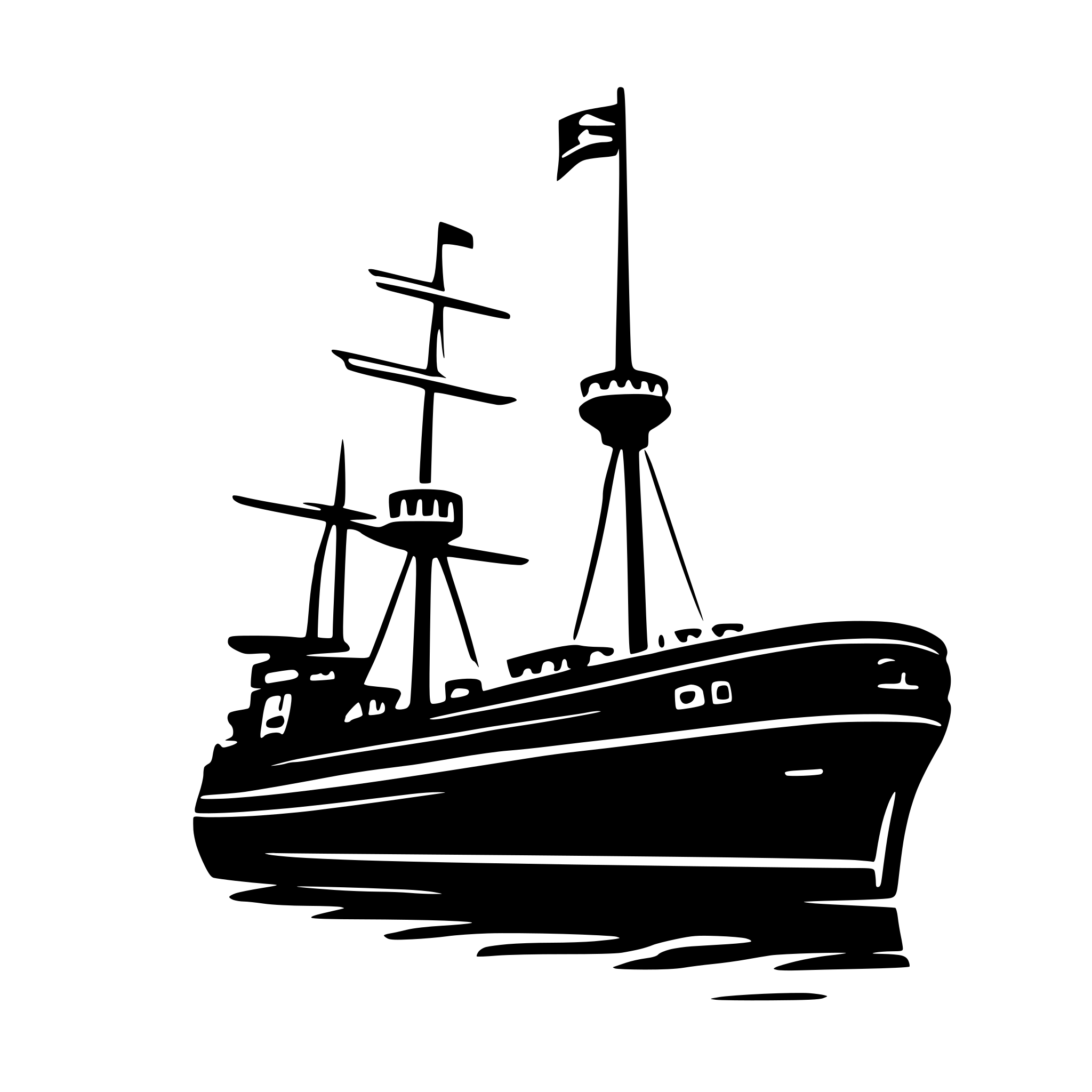 AI-generated SVG of 'Old transatlantic ship'