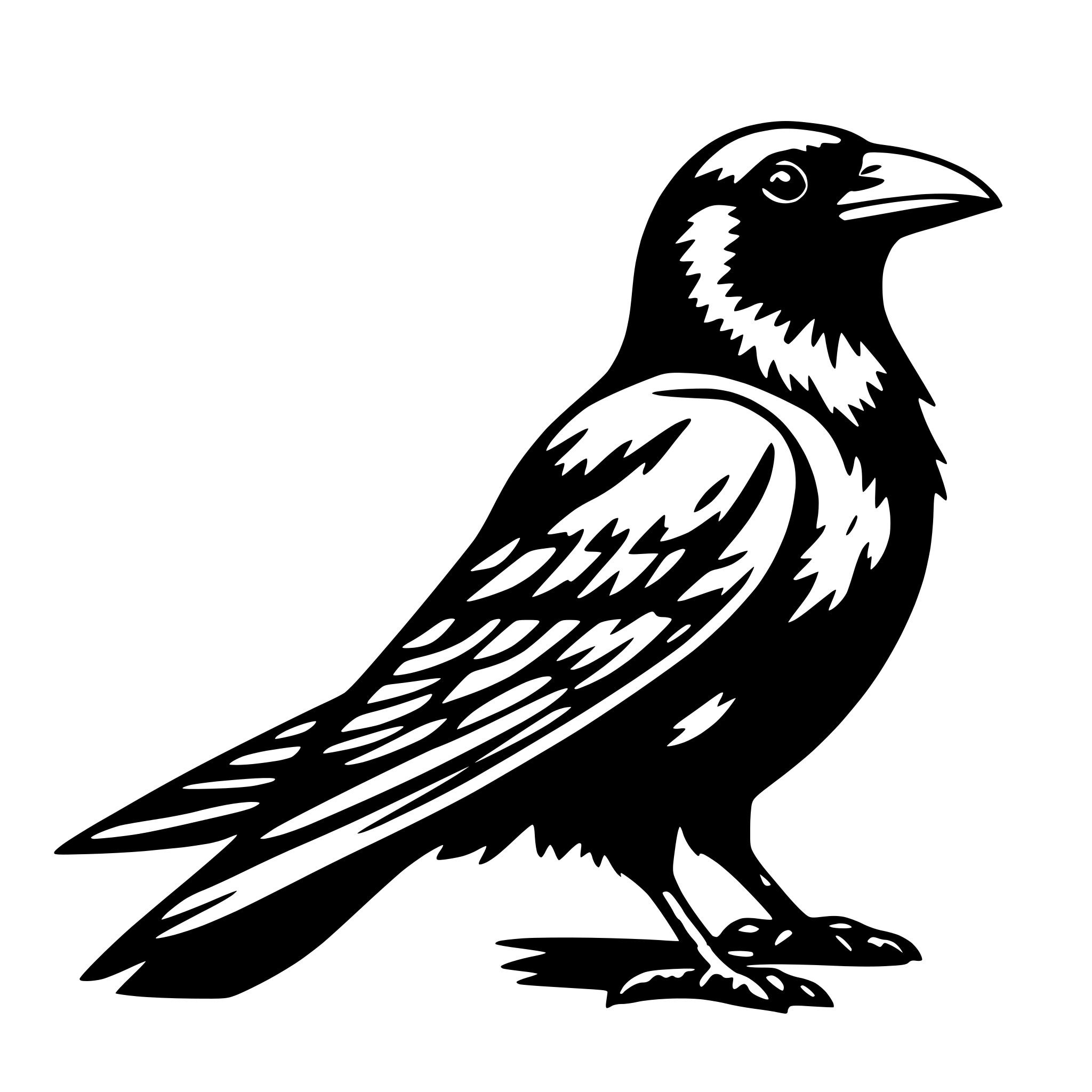 AI-generated SVG of a raven