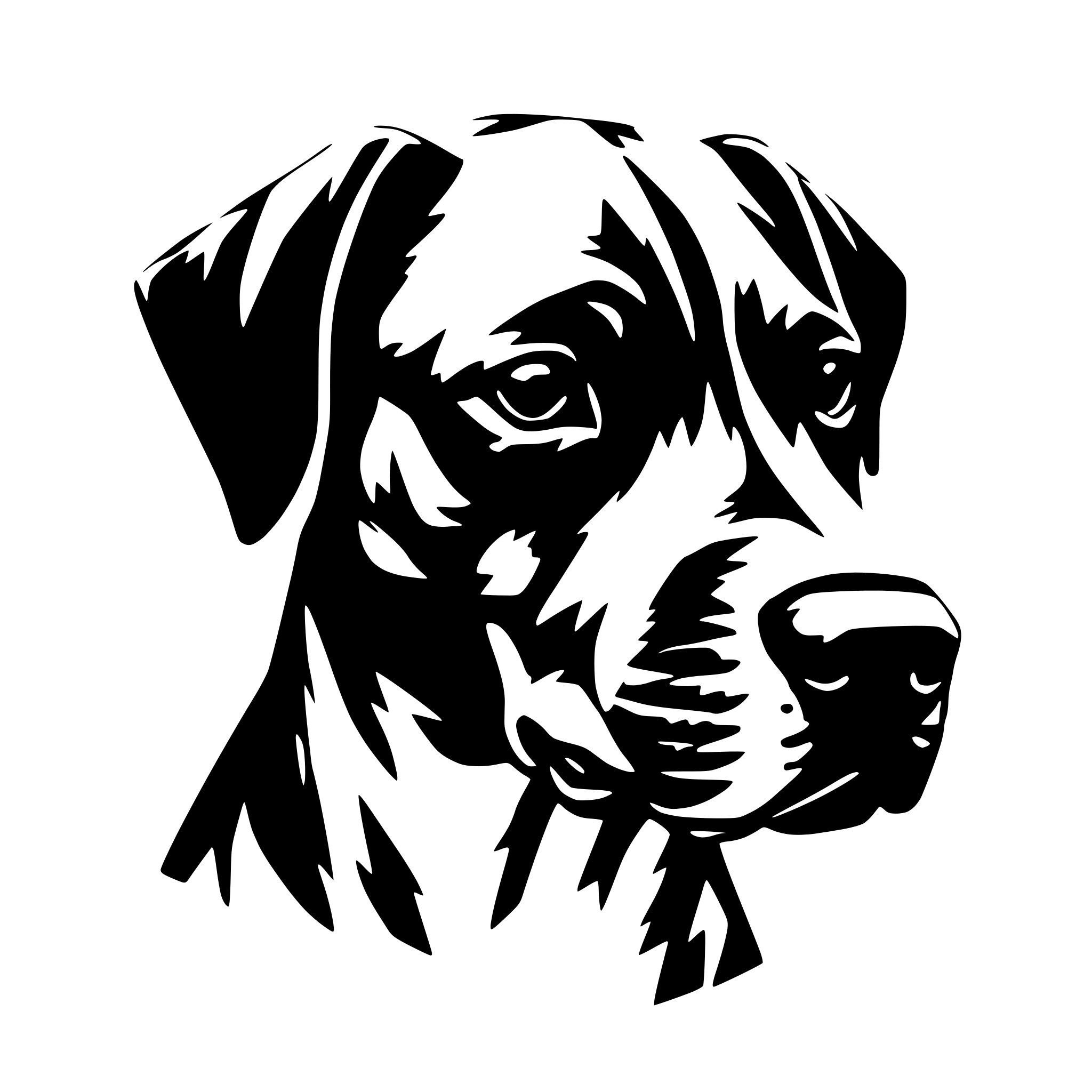 AI-generated SVG of 'dog boxer pattern geometry lines triangles'