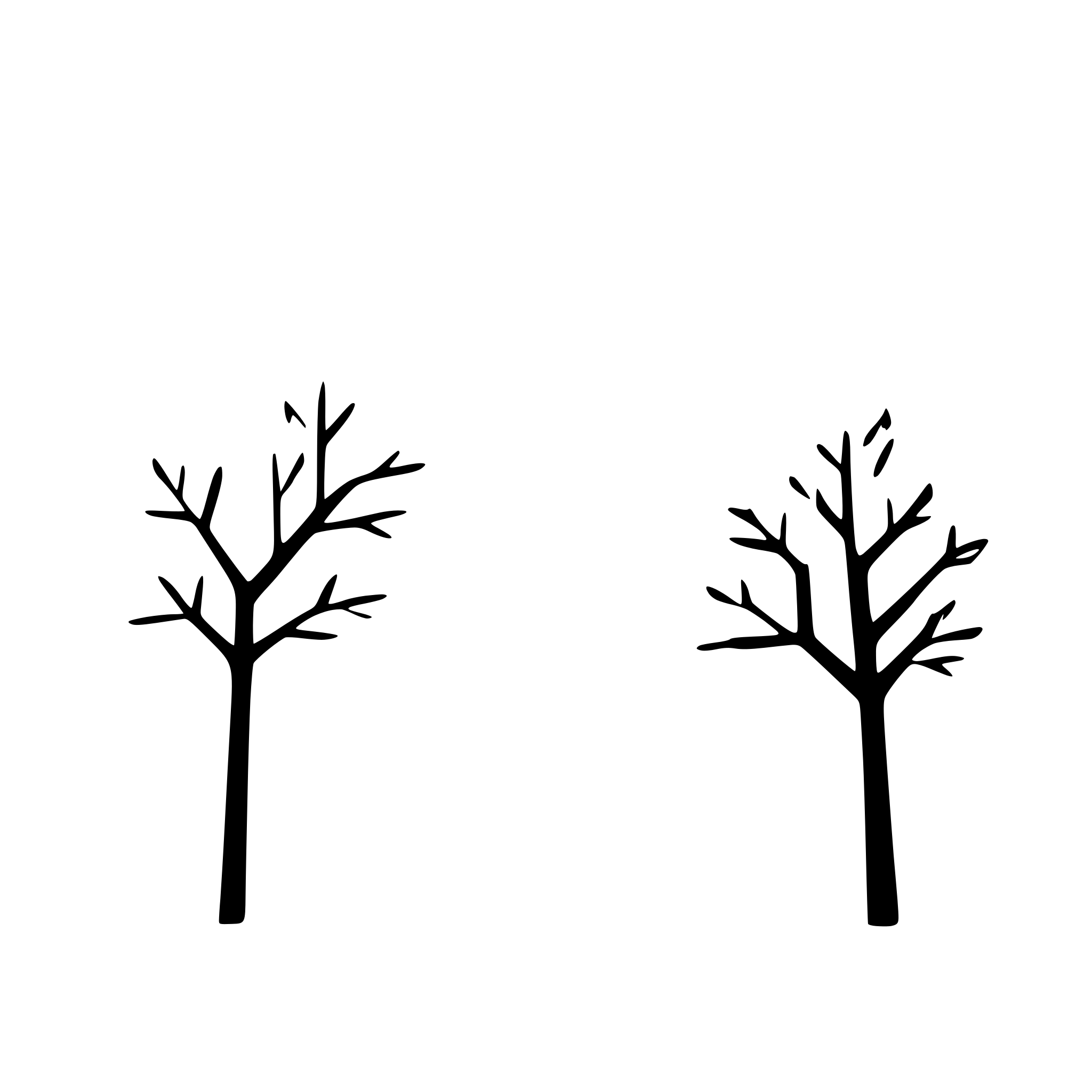 AI-generated SVG of a snowflakes falling on trees