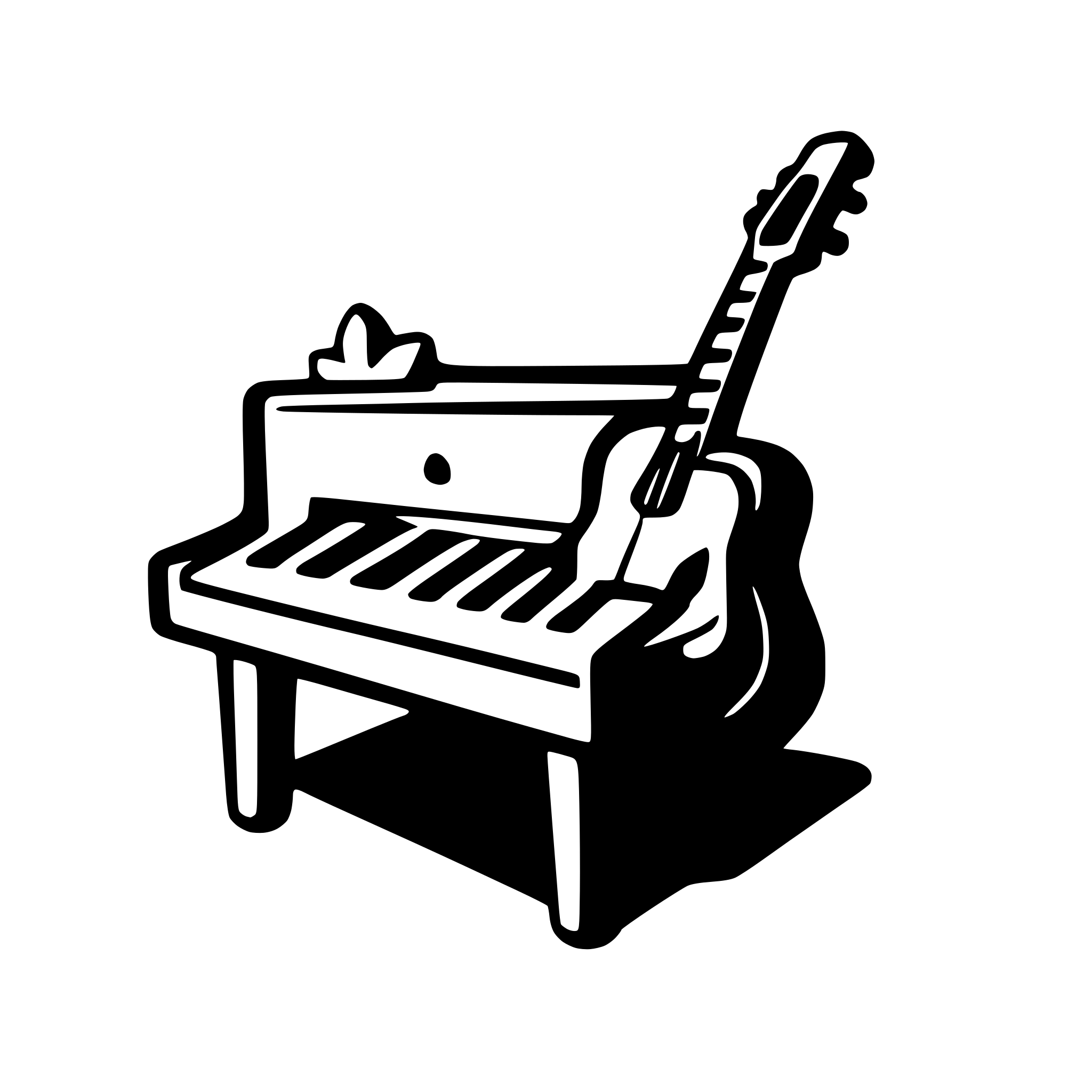 AI-generated SVG of 'piano and guitar simple icon'