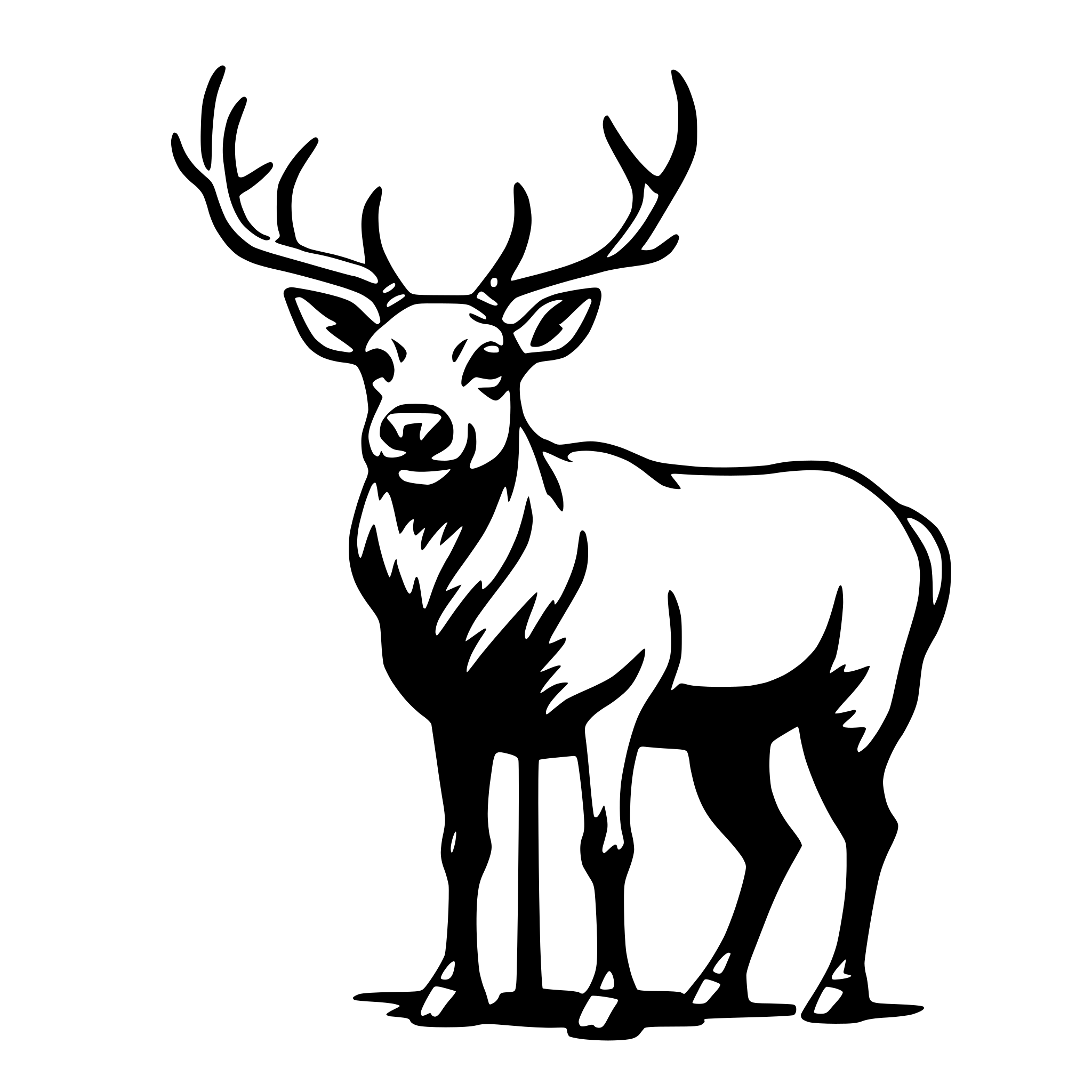 AI-generated SVG of a elk