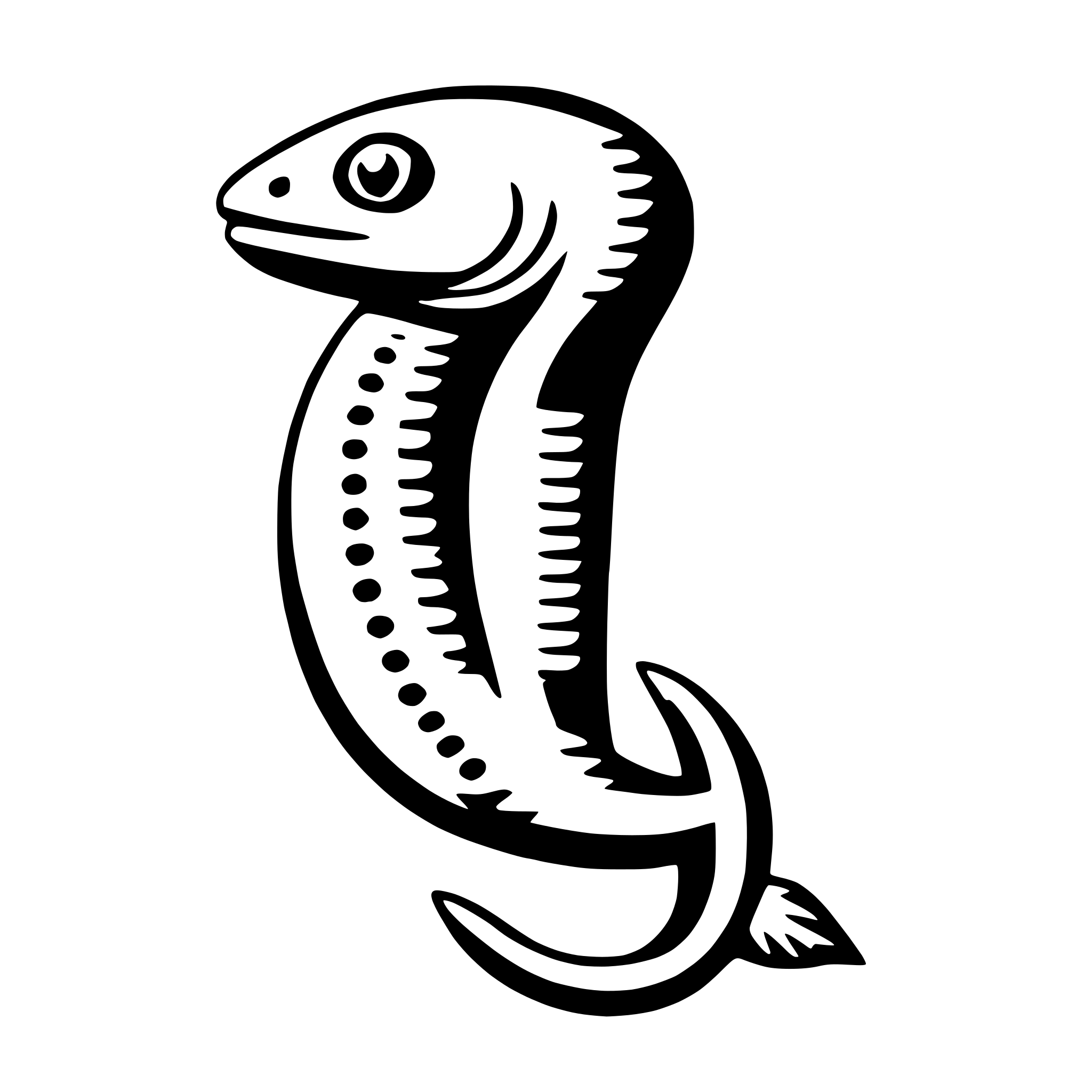 AI-generated SVG of 'eel with earrings'