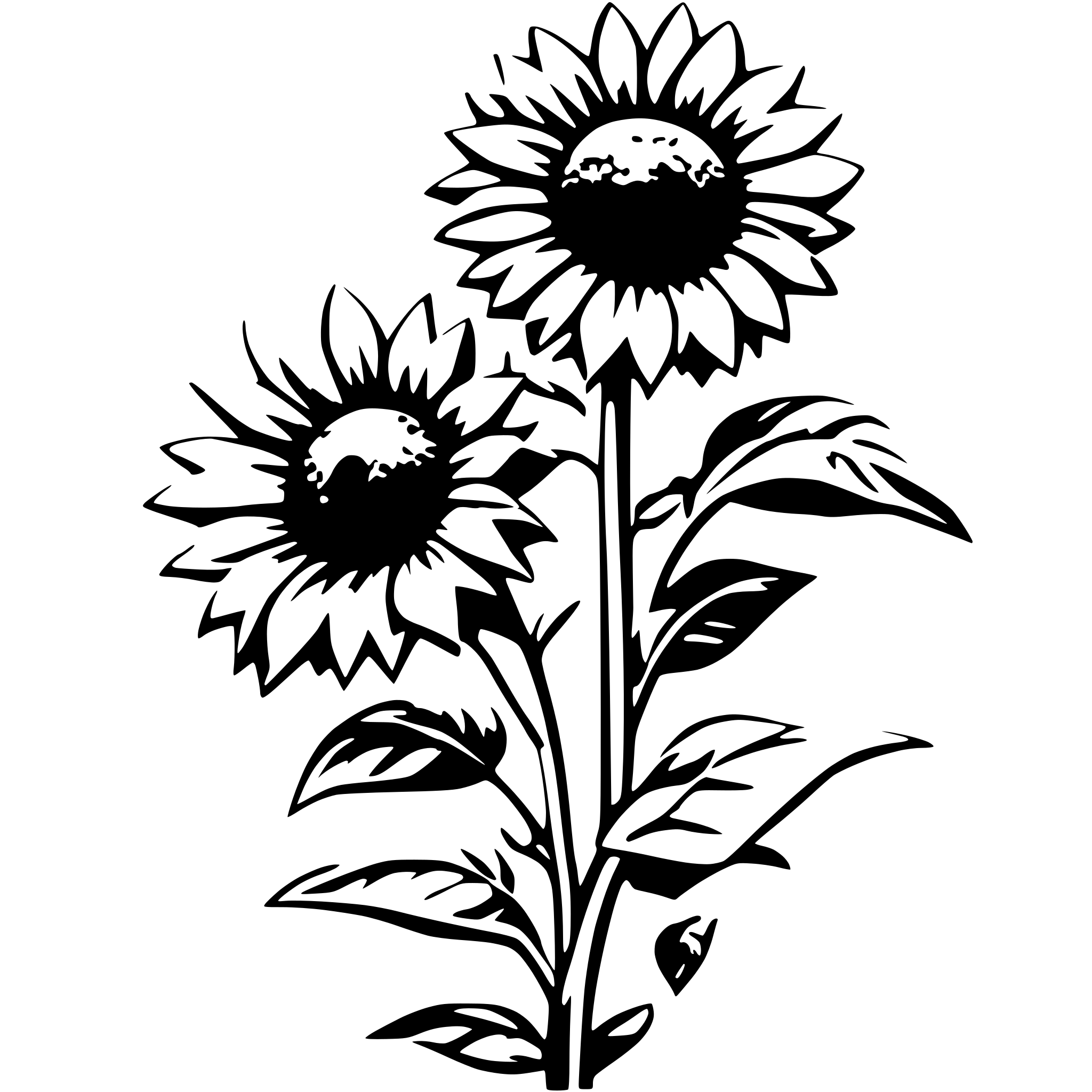 AI-generated SVG of a A sunflower