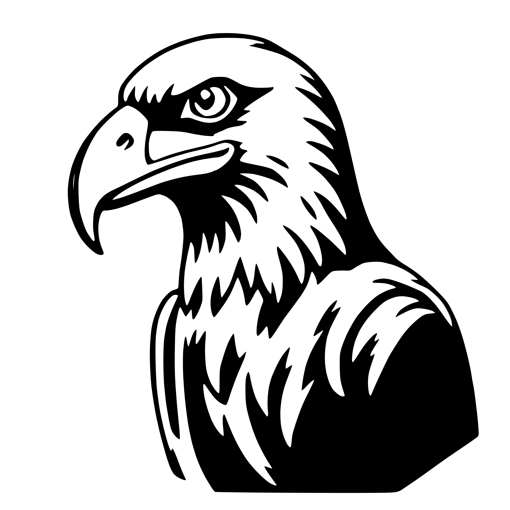 AI-generated SVG of 'bald eagle'