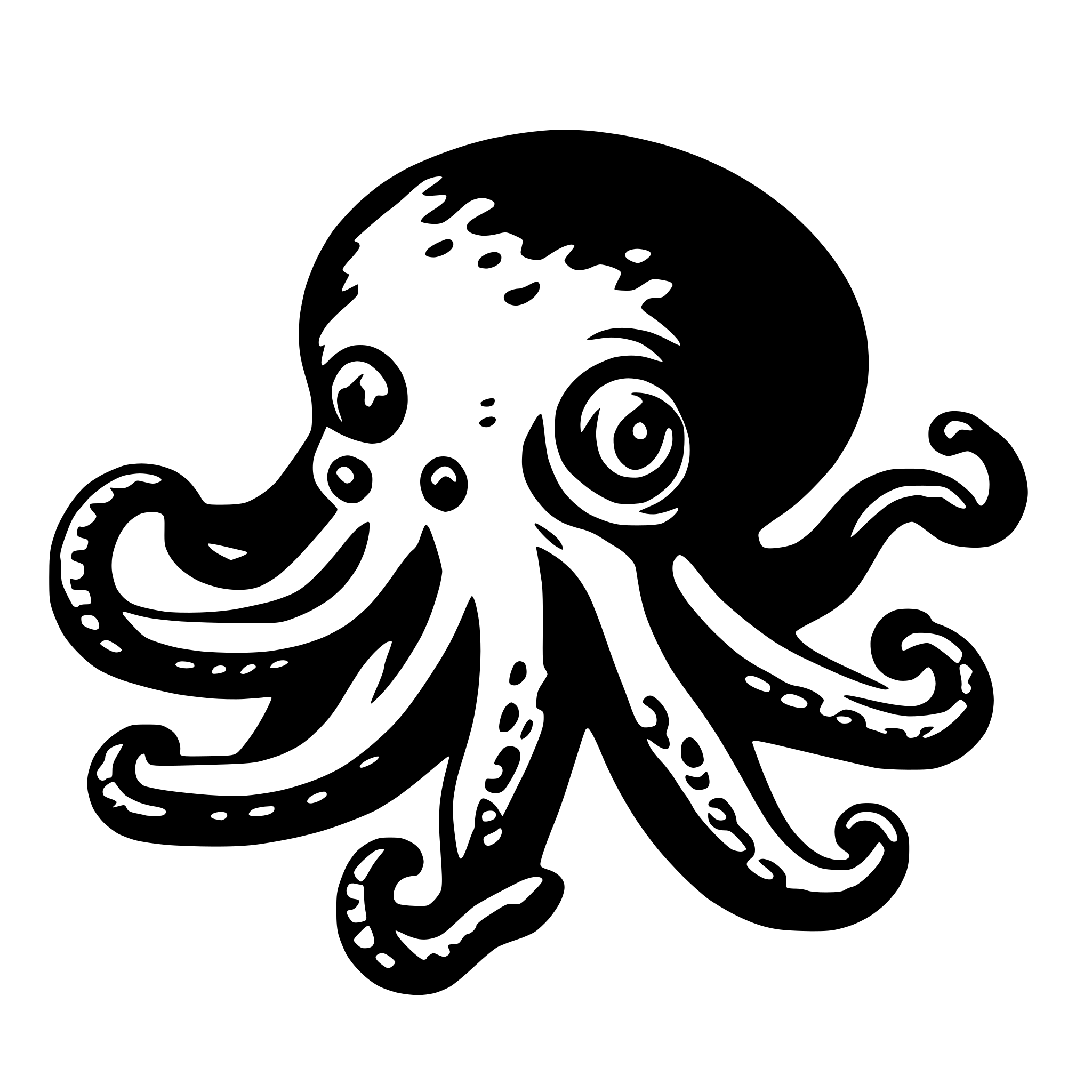 AI-generated SVG of a octopus