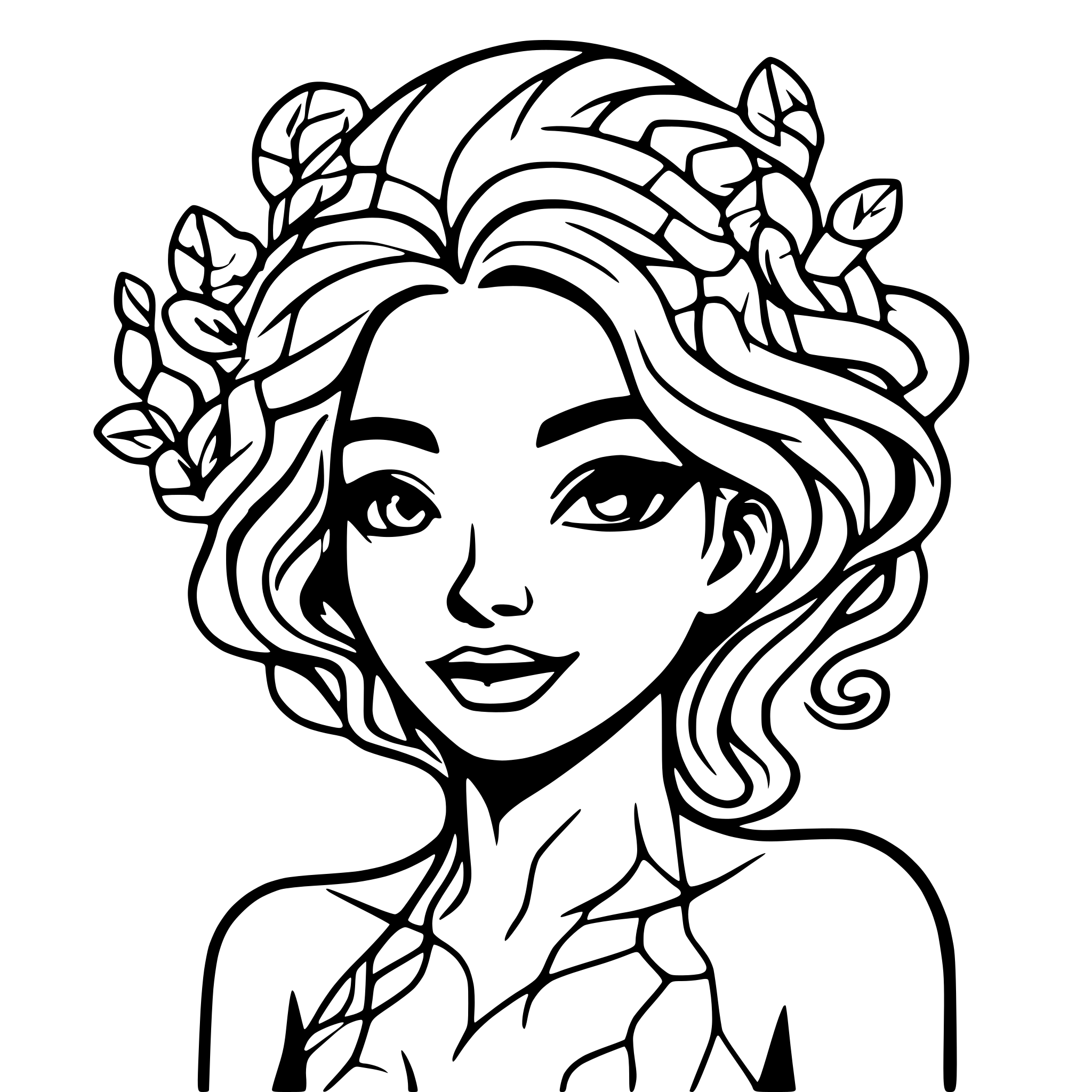 AI-generated SVG of a Simple Medusa