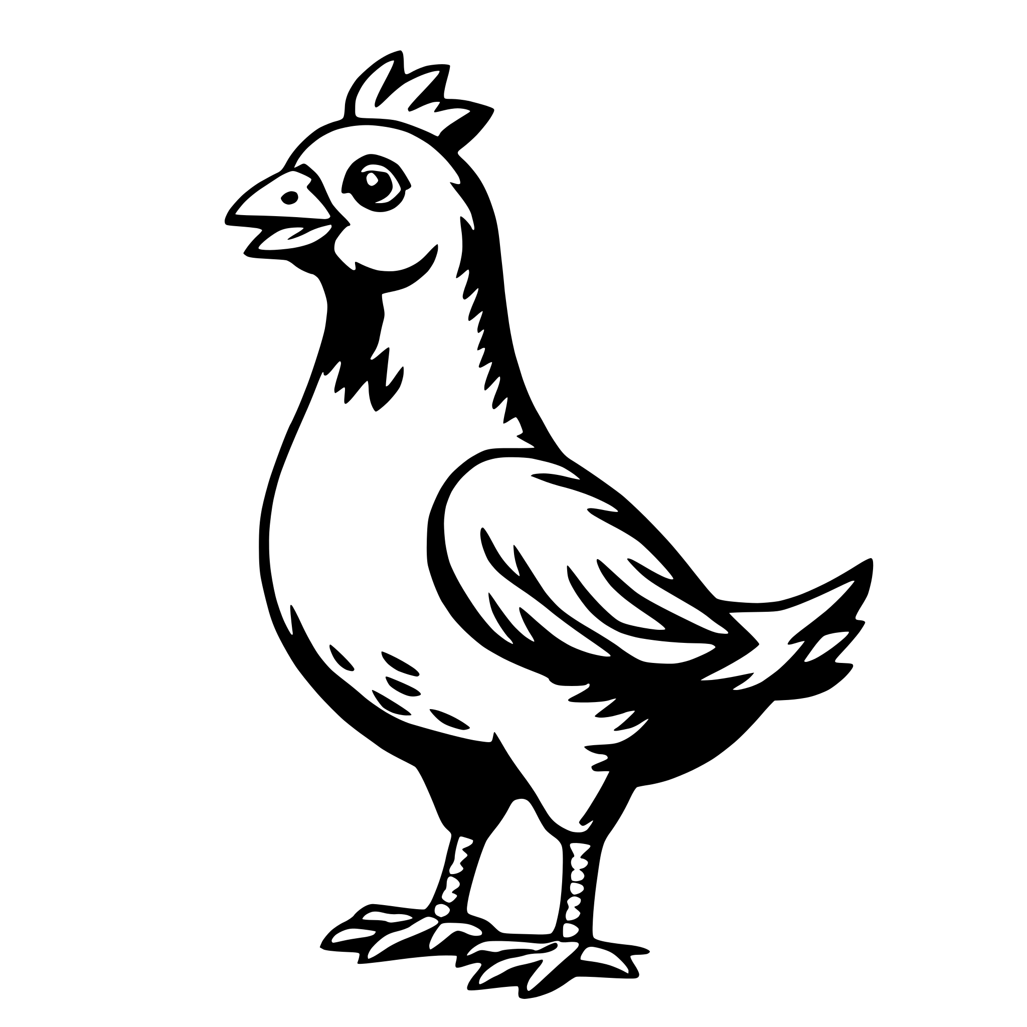 AI-generated SVG of 'chicken with bow tie'