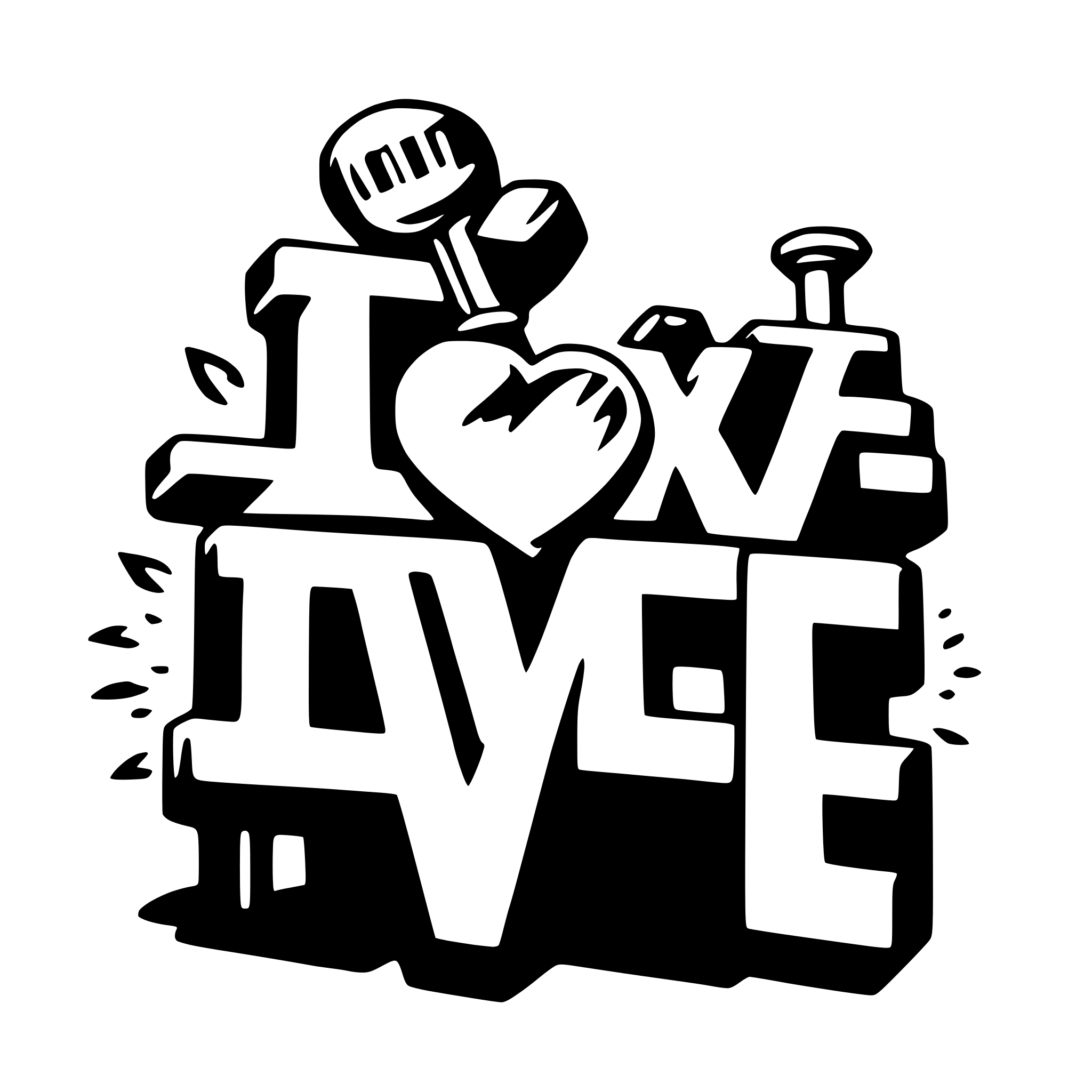 AI-generated SVG of a love graffiti