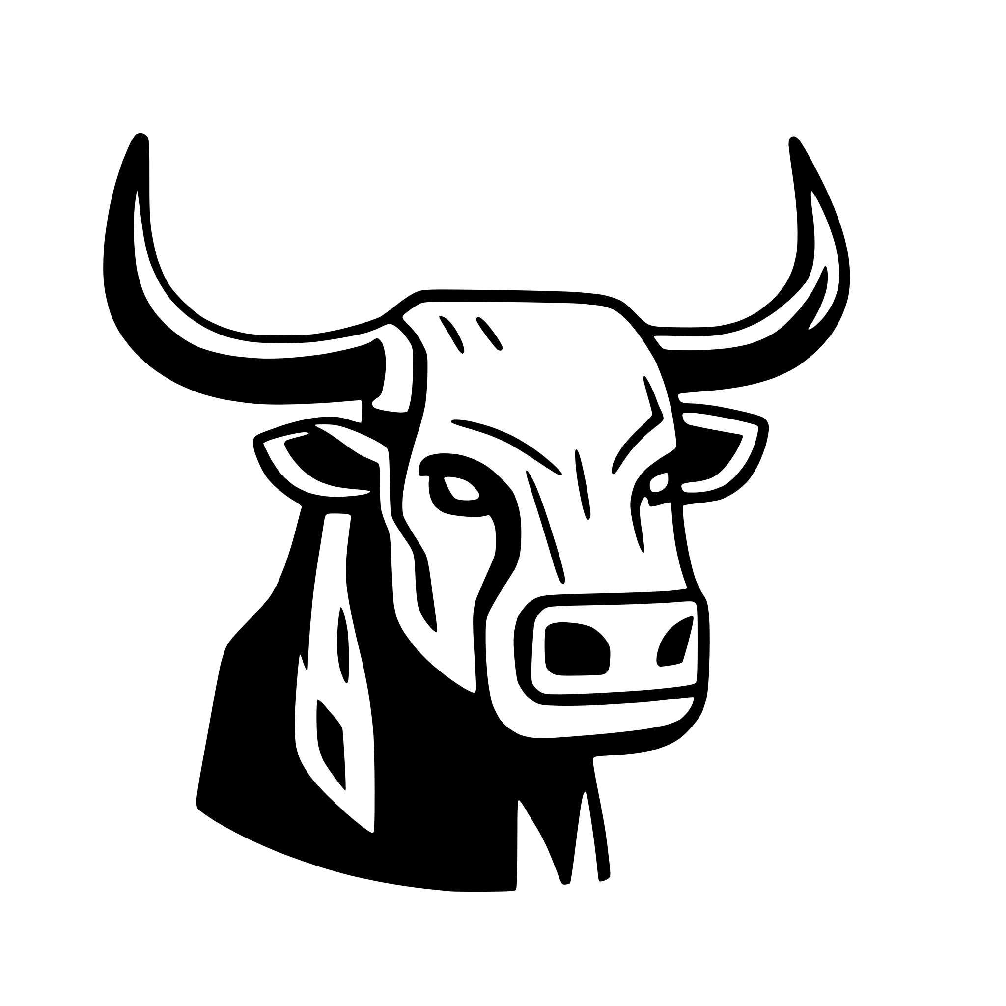 AI-generated SVG of 'viking combined with bull'
