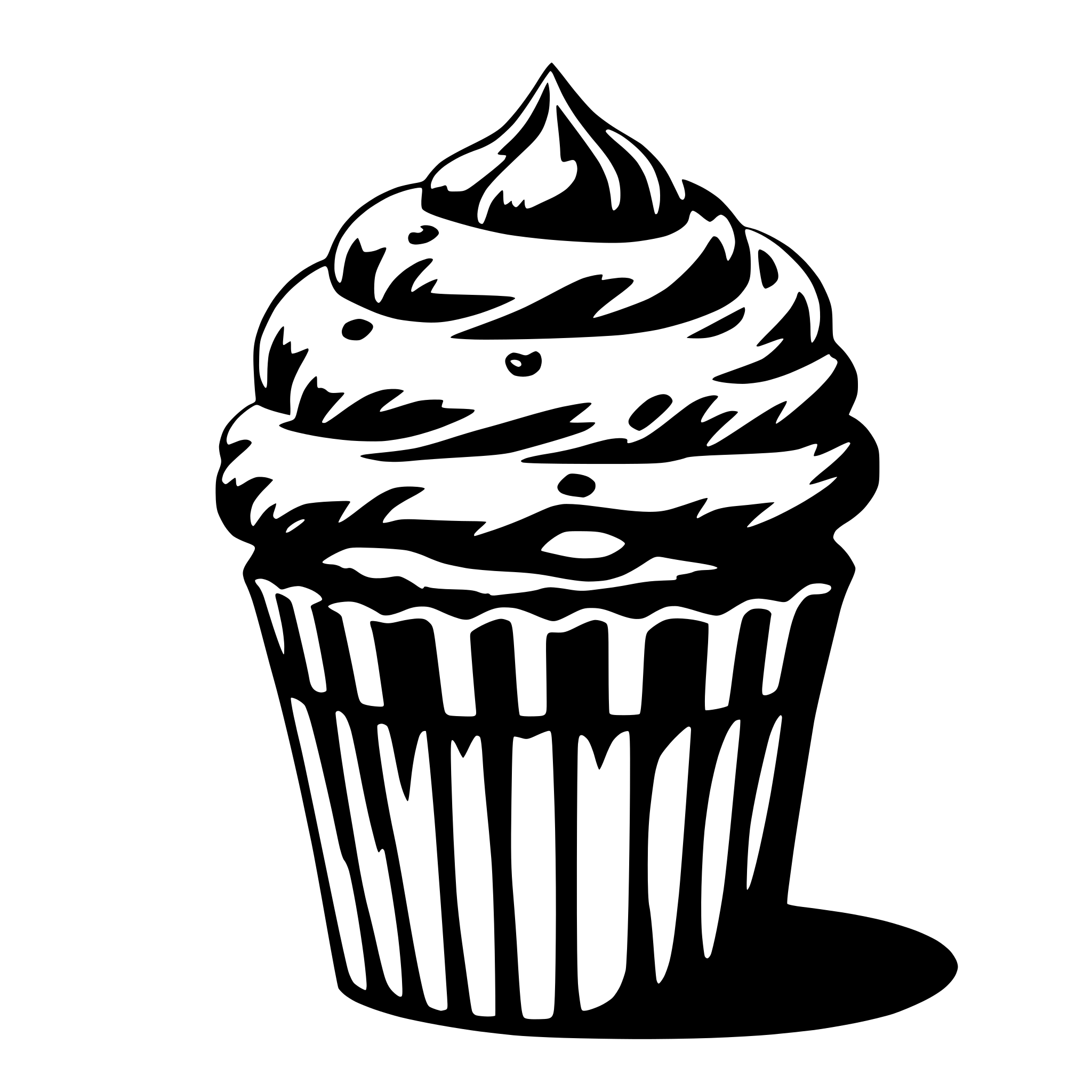 AI-generated SVG of 'ANGRY CUPCAKE'