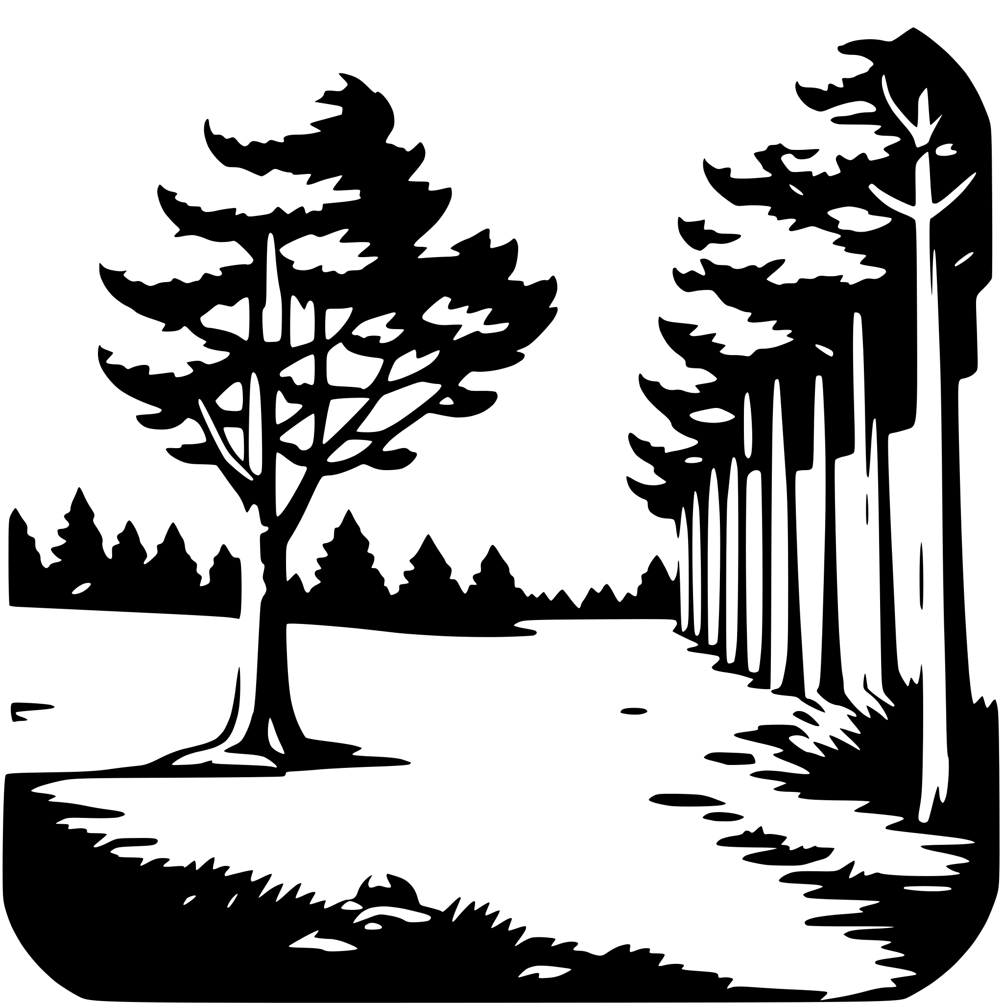 AI-generated SVG of a scenic forest
