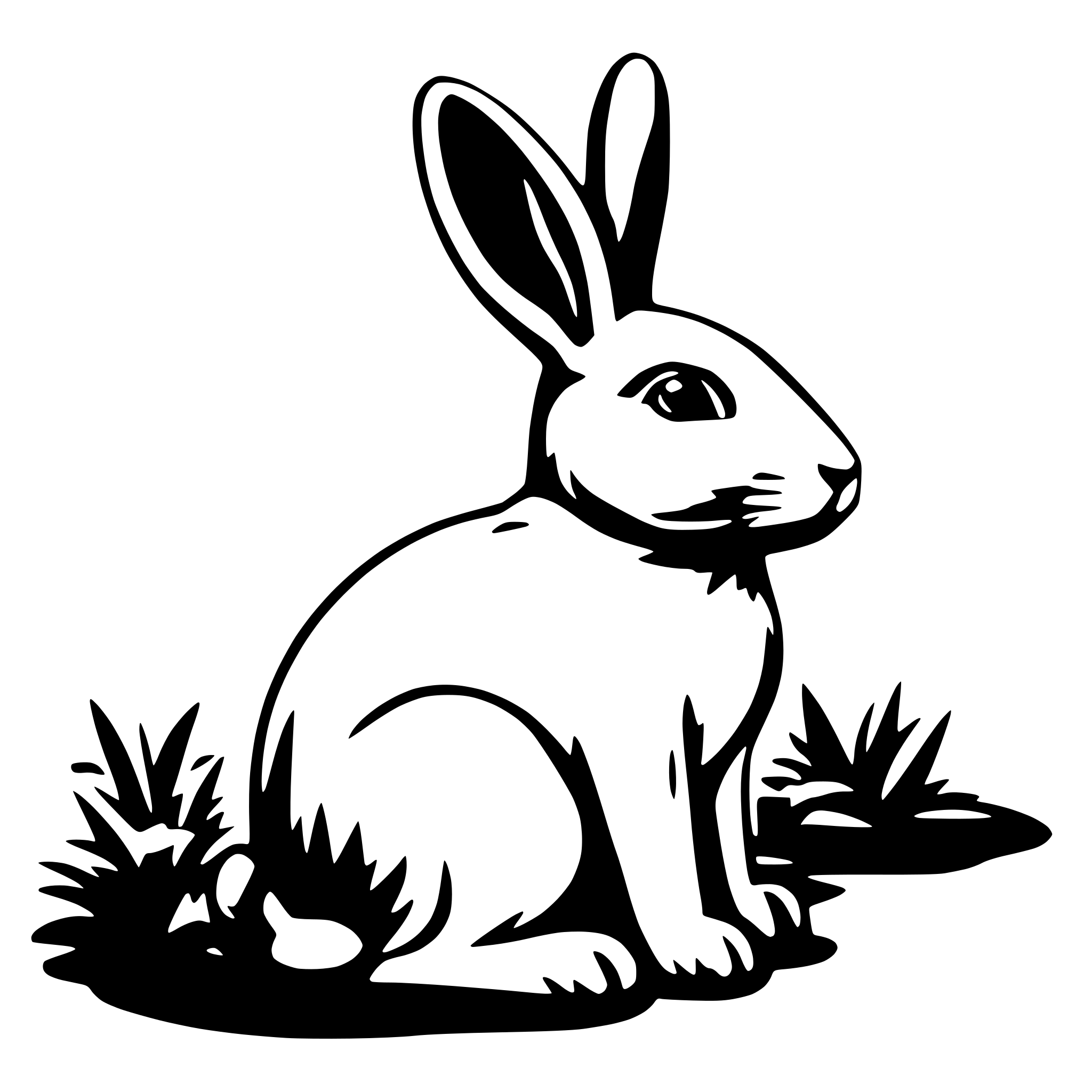 AI-generated SVG of 'colofrul bunny'