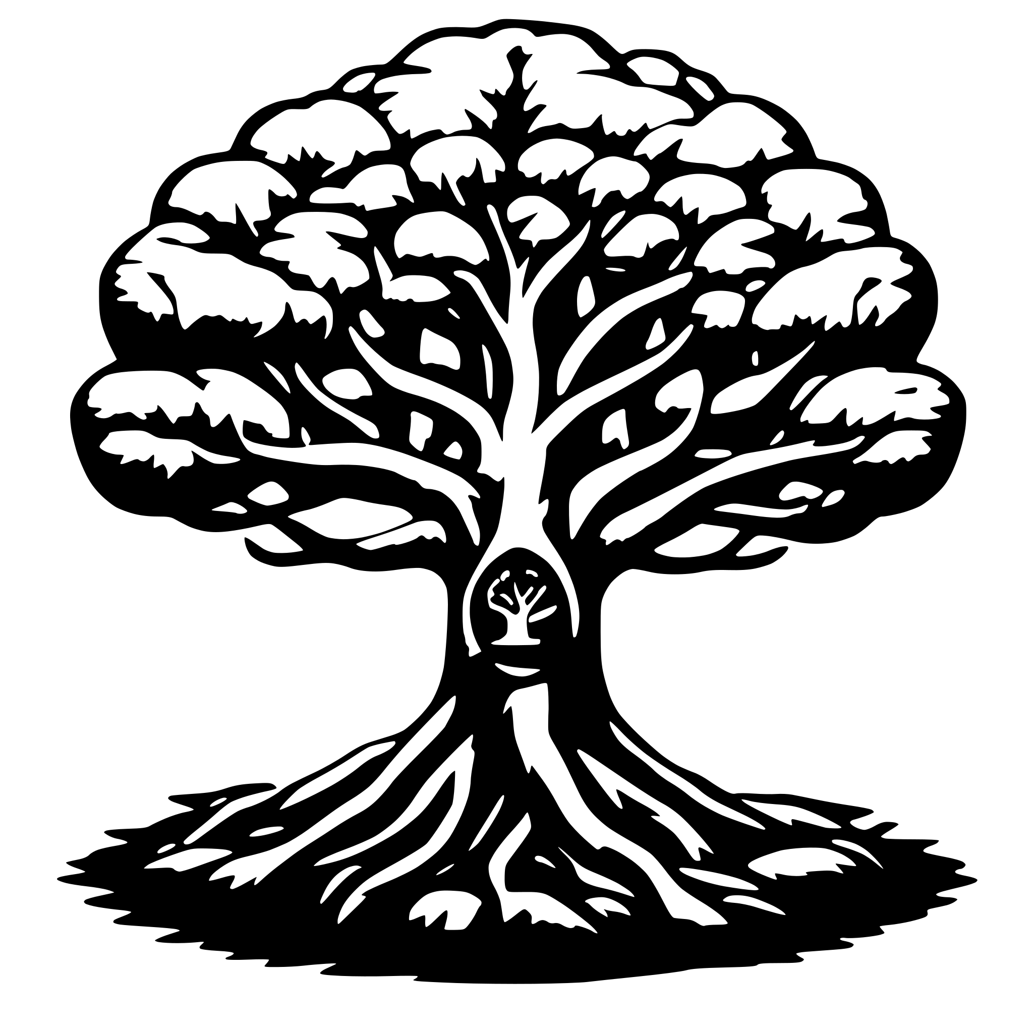 AI-generated SVG of 'yggdrasil'