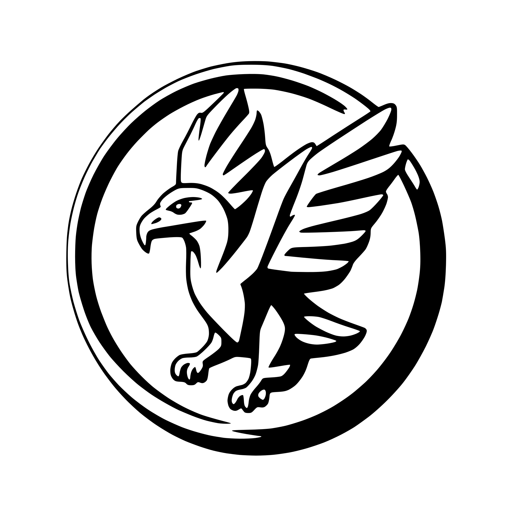 AI-generated SVG of 'minimalist eagle in flight'
