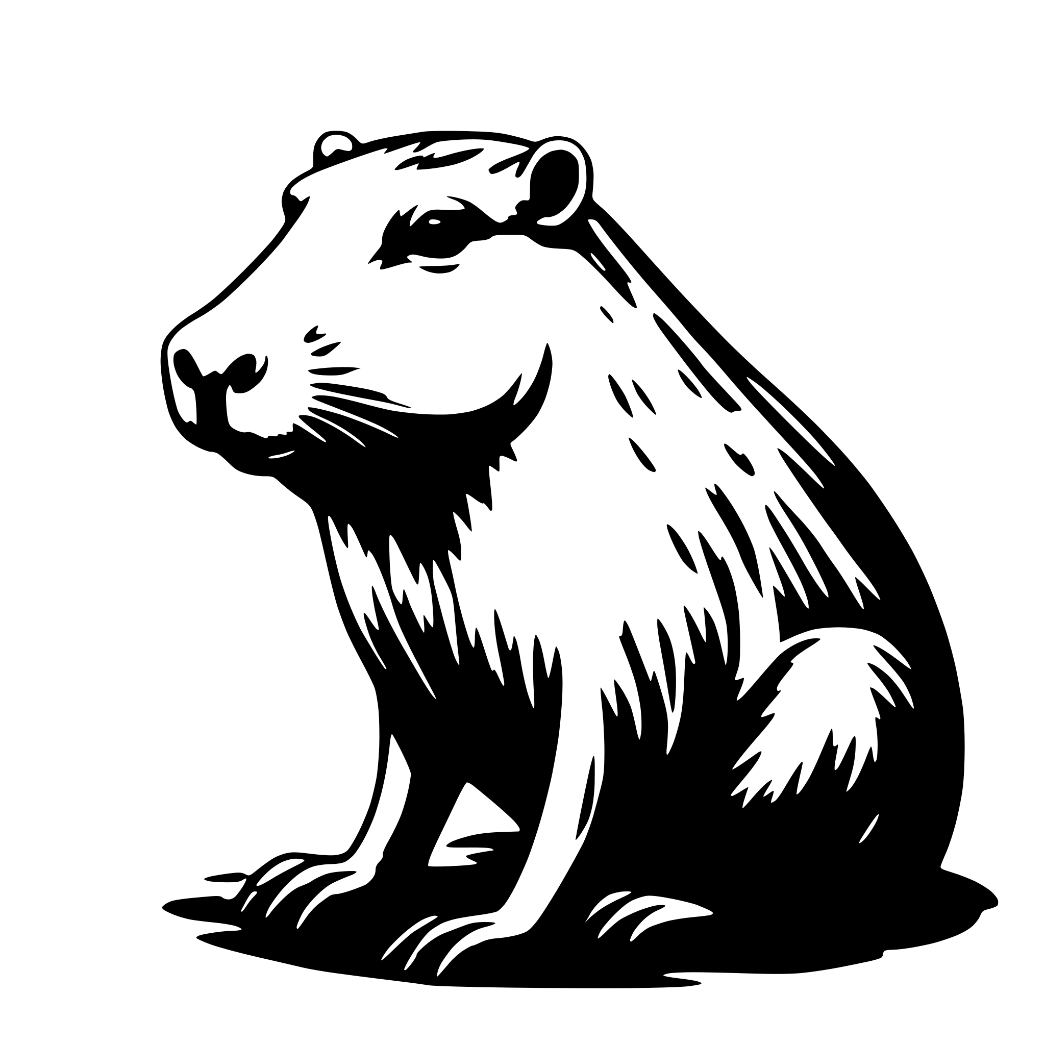 AI-generated SVG of 'capybara'