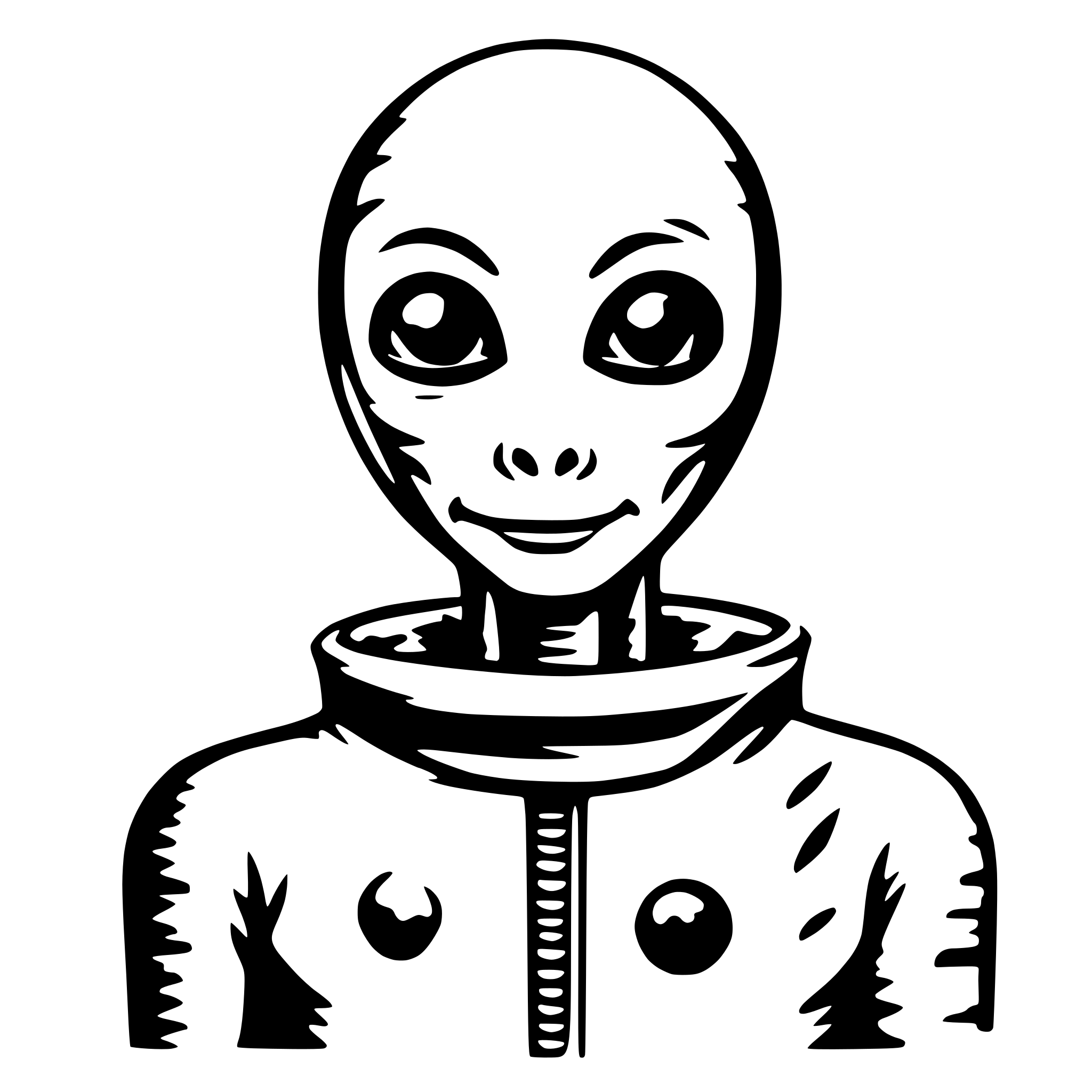 AI-generated SVG of a friendly alien