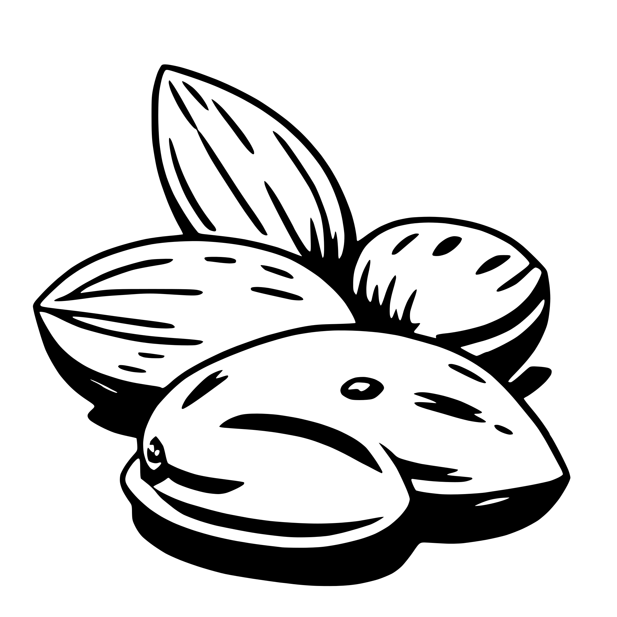 AI-generated SVG of a almond