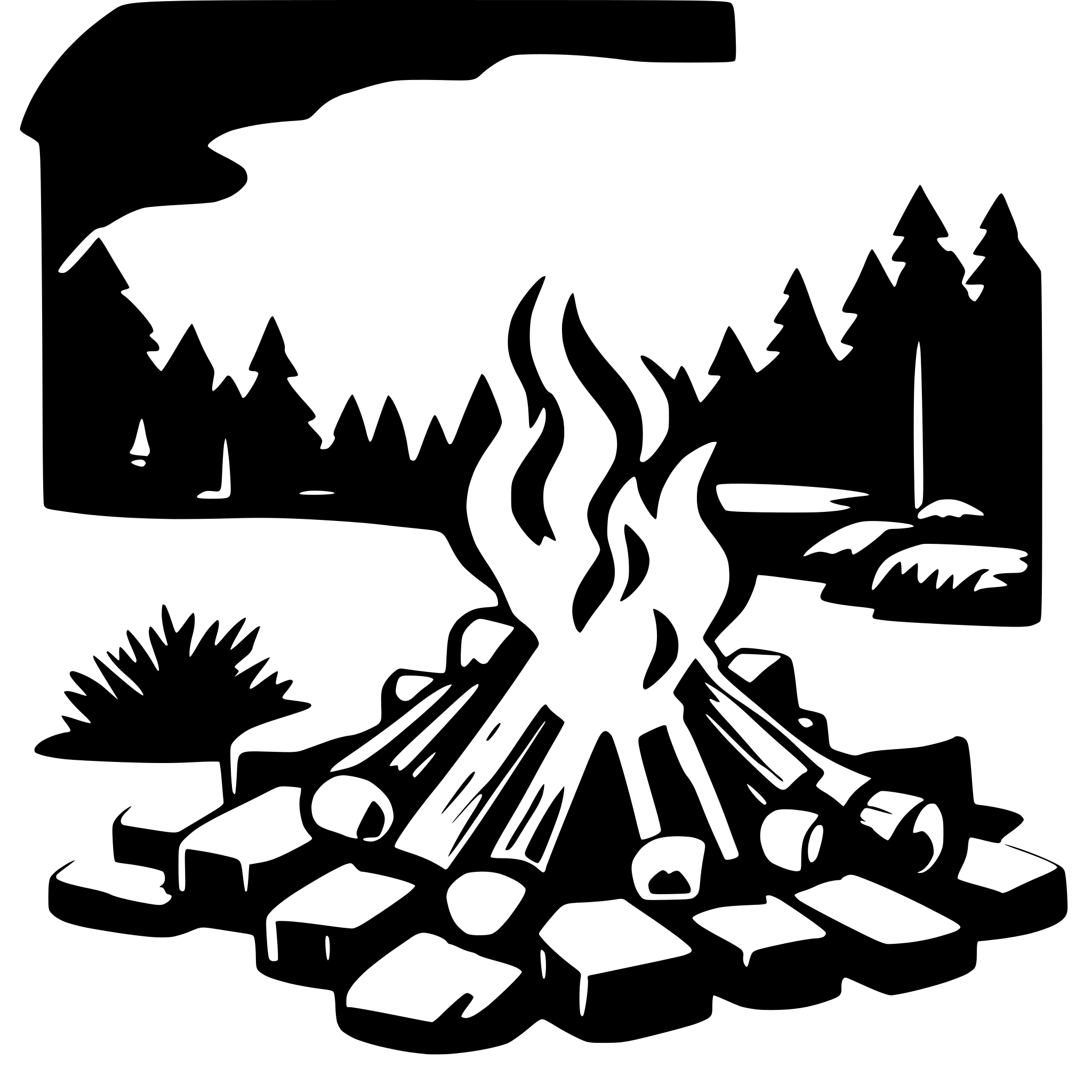 AI-generated SVG of 'campfire'
