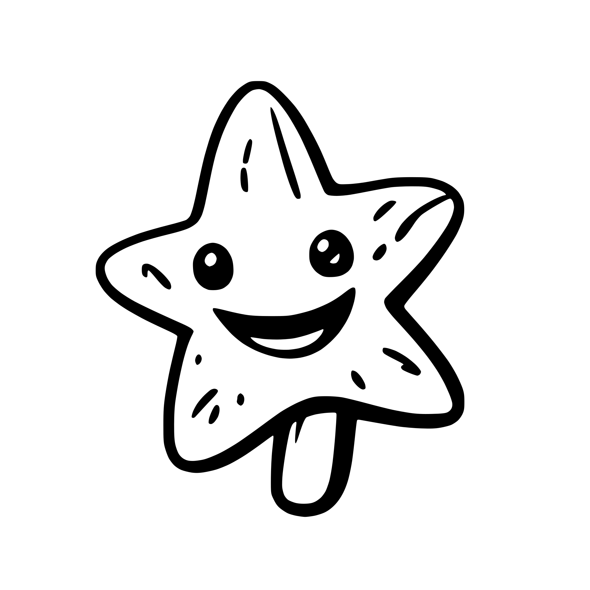AI-generated SVG of 'starfish smile'