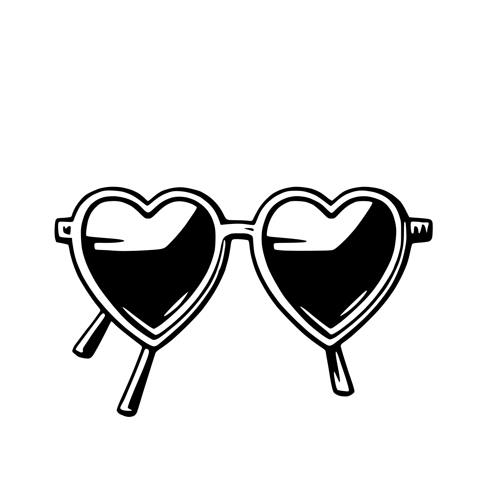 AI-generated SVG of 'heart-shaped glasses'