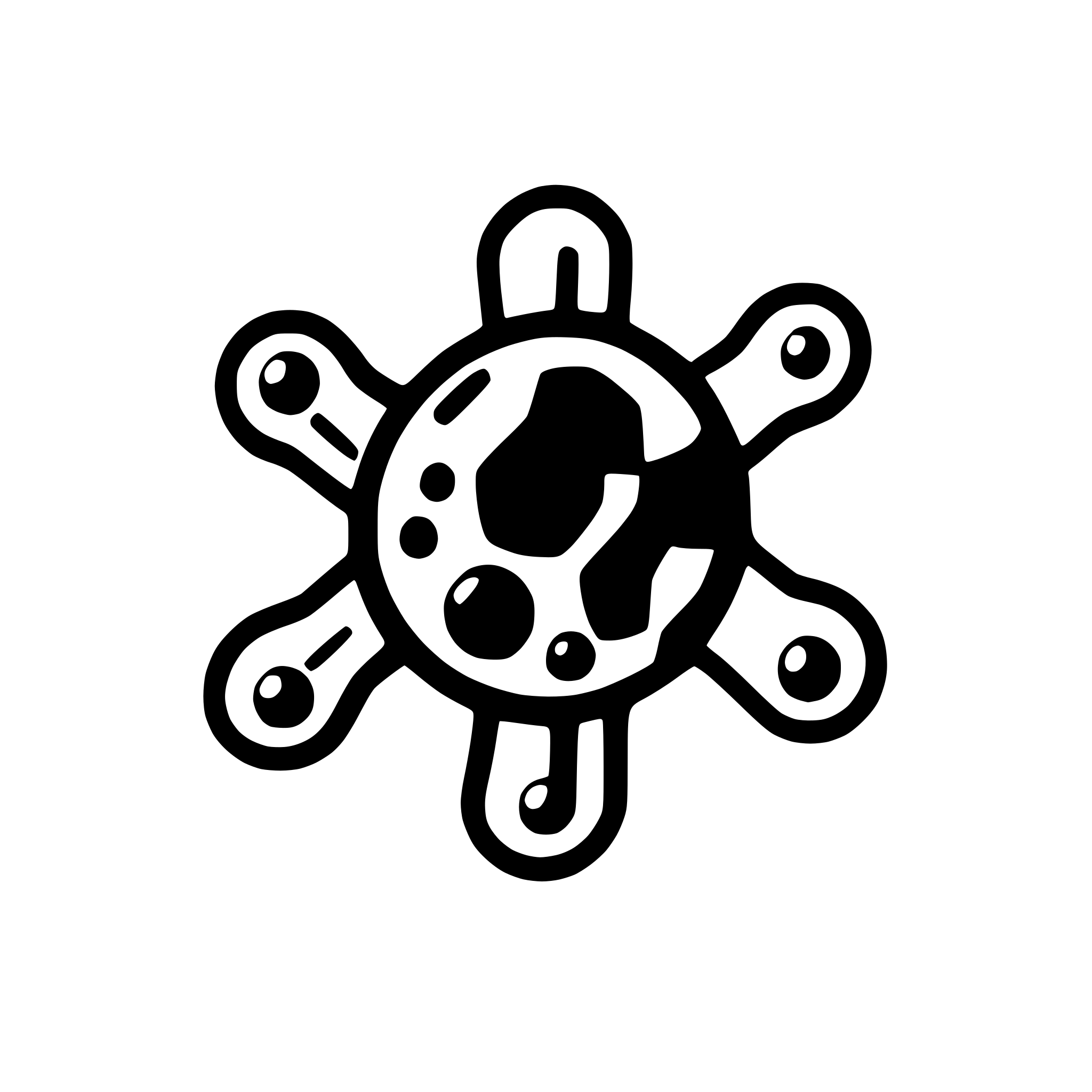 AI-generated SVG of 'very simple web icon for a protein molecule'