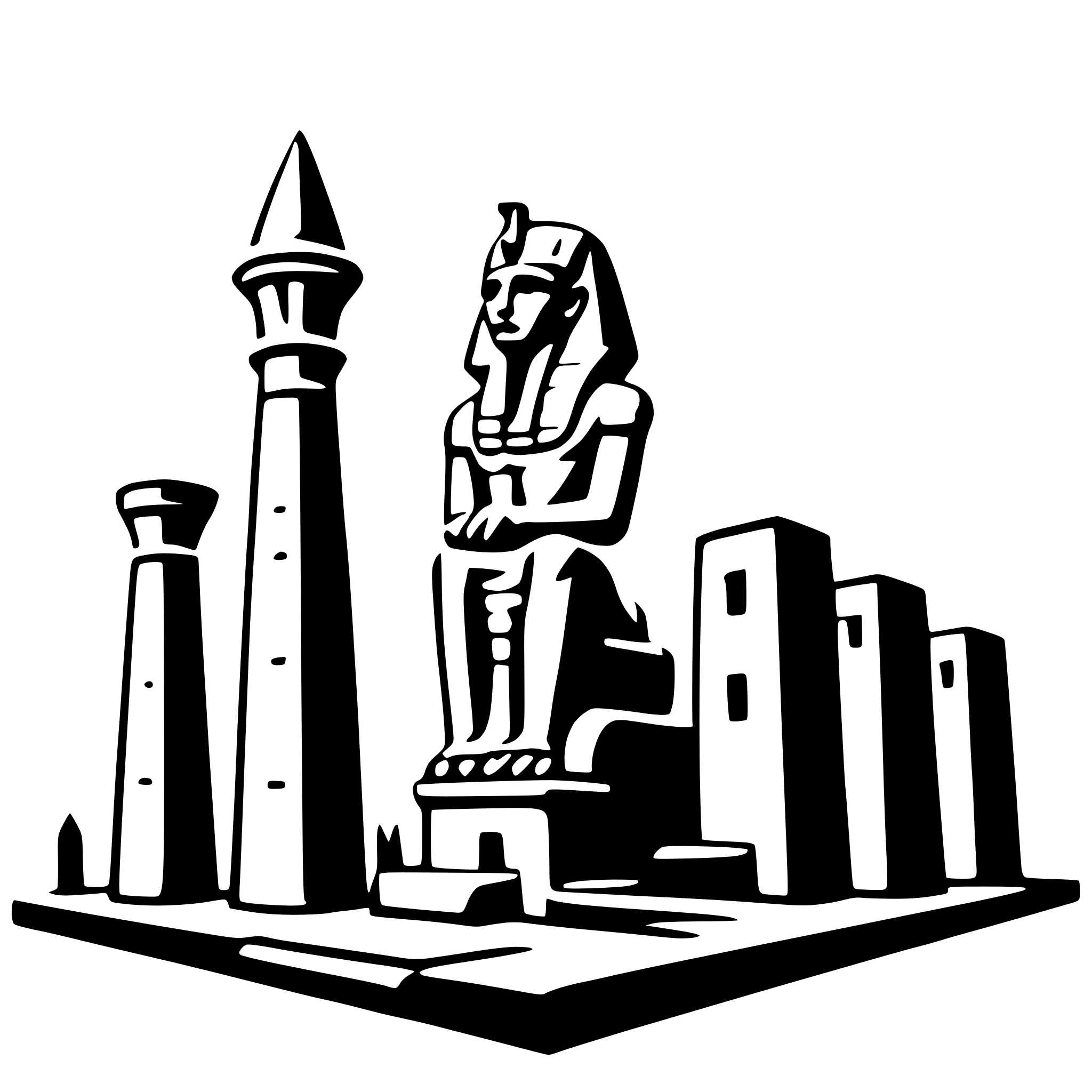 AI-generated SVG of 'luxor temple'