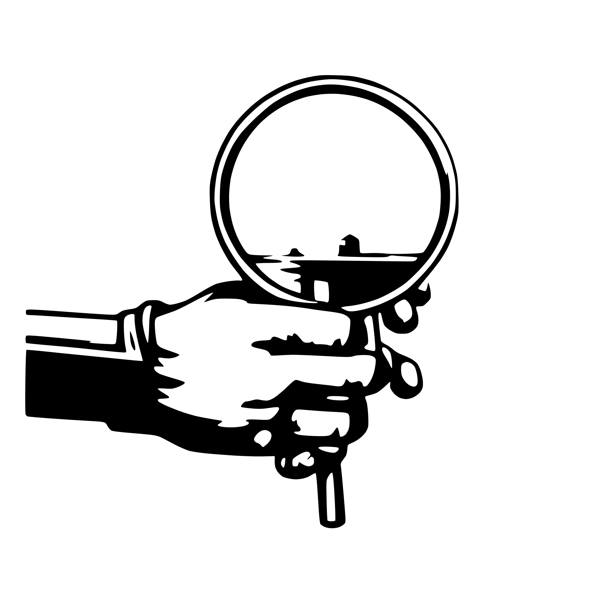 AI-generated SVG of a hand holding a magnafying glass