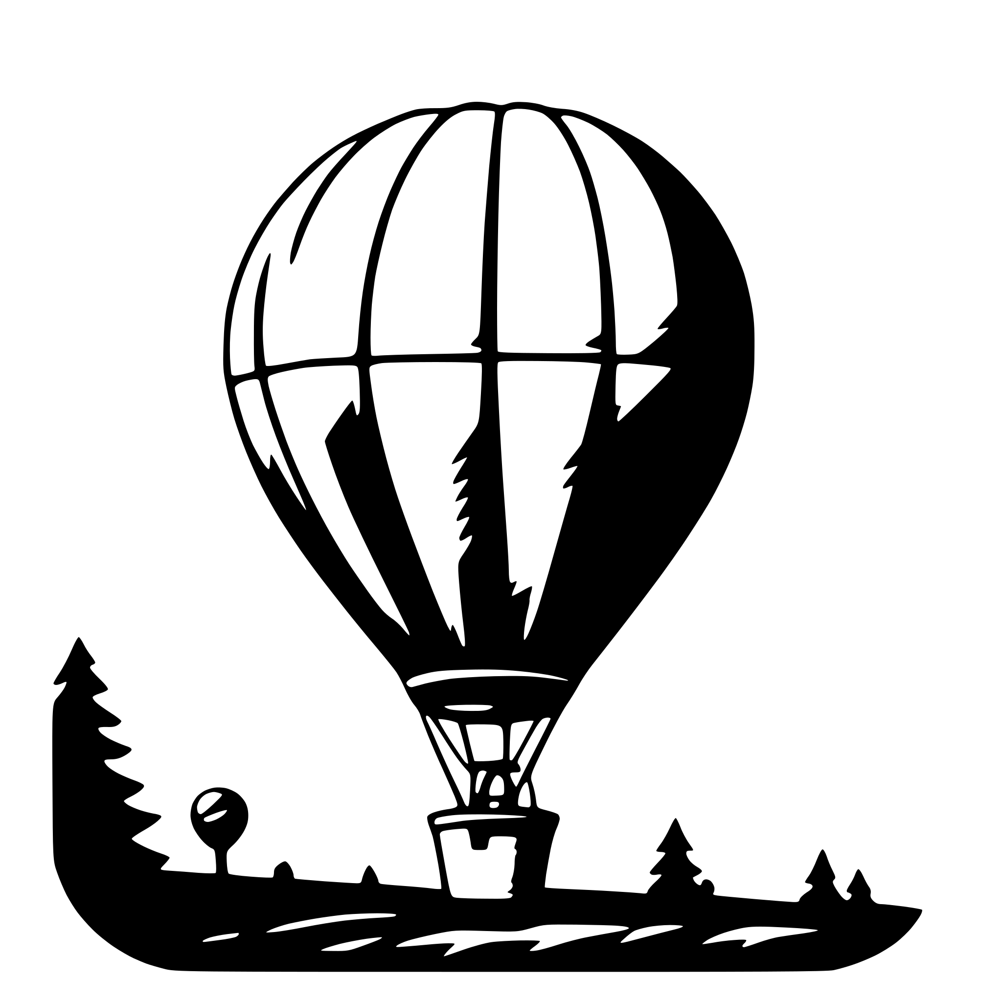AI-generated SVG of a hot air balloon