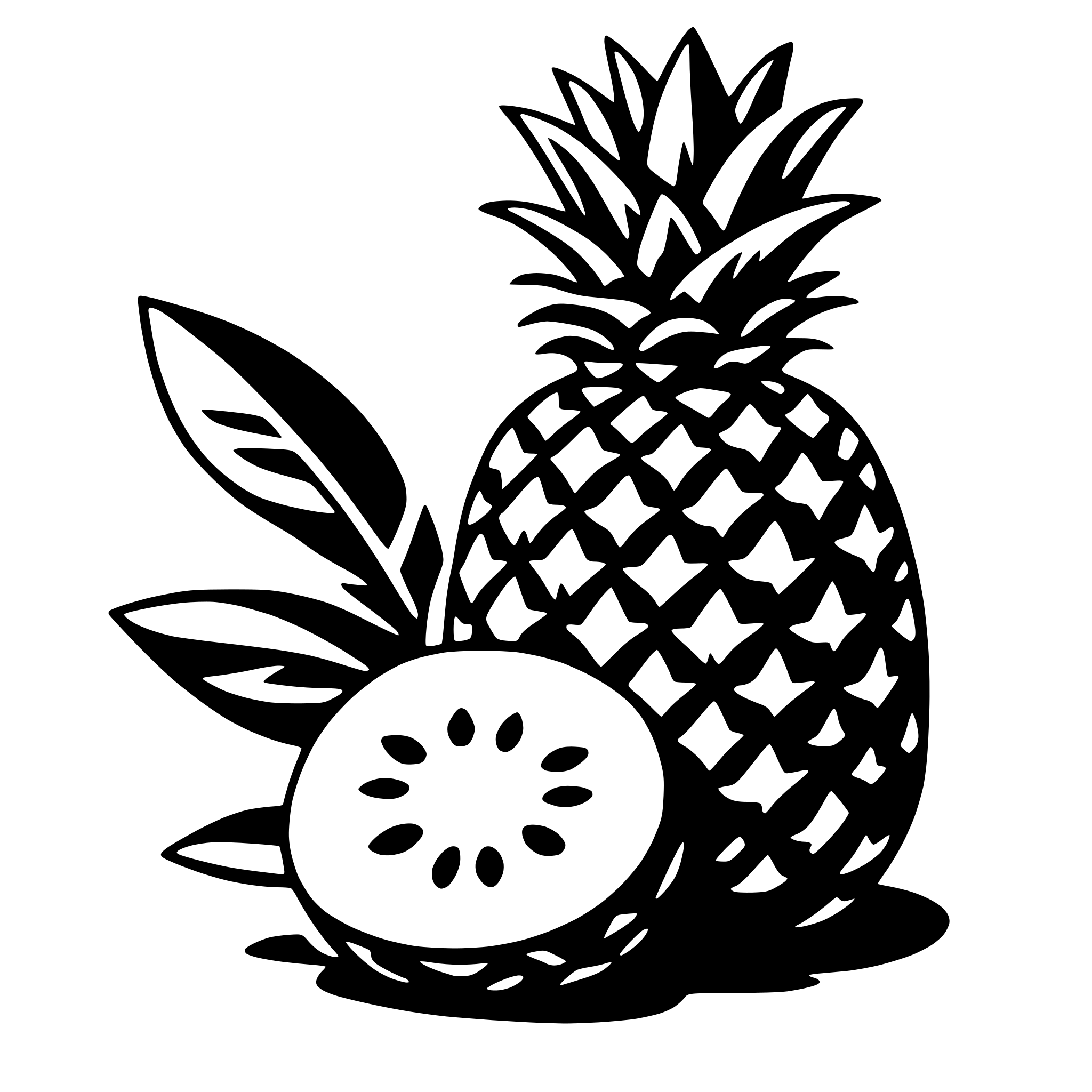 AI-generated SVG of 'pineapple'