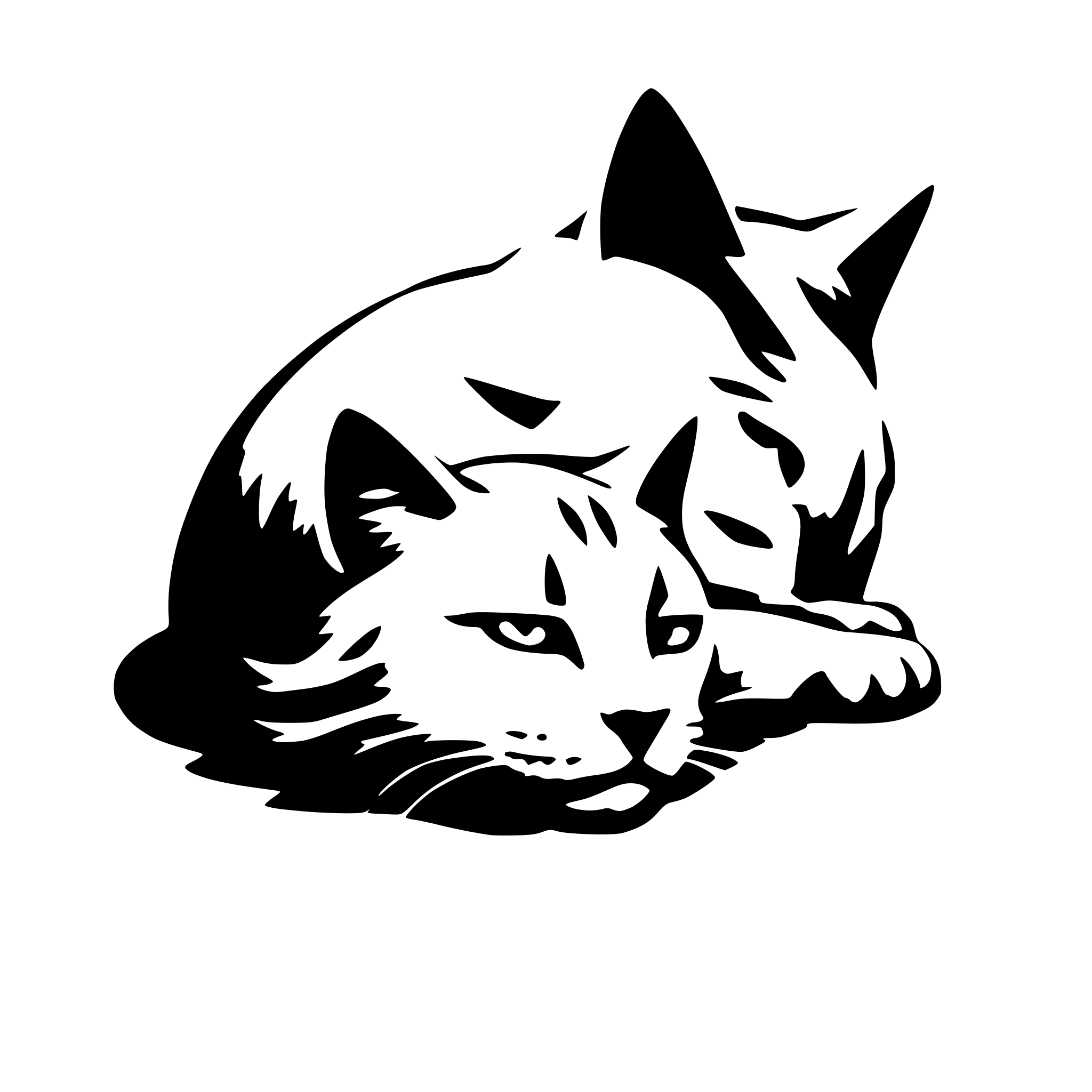 AI-generated SVG of a cat on the ground sleeping