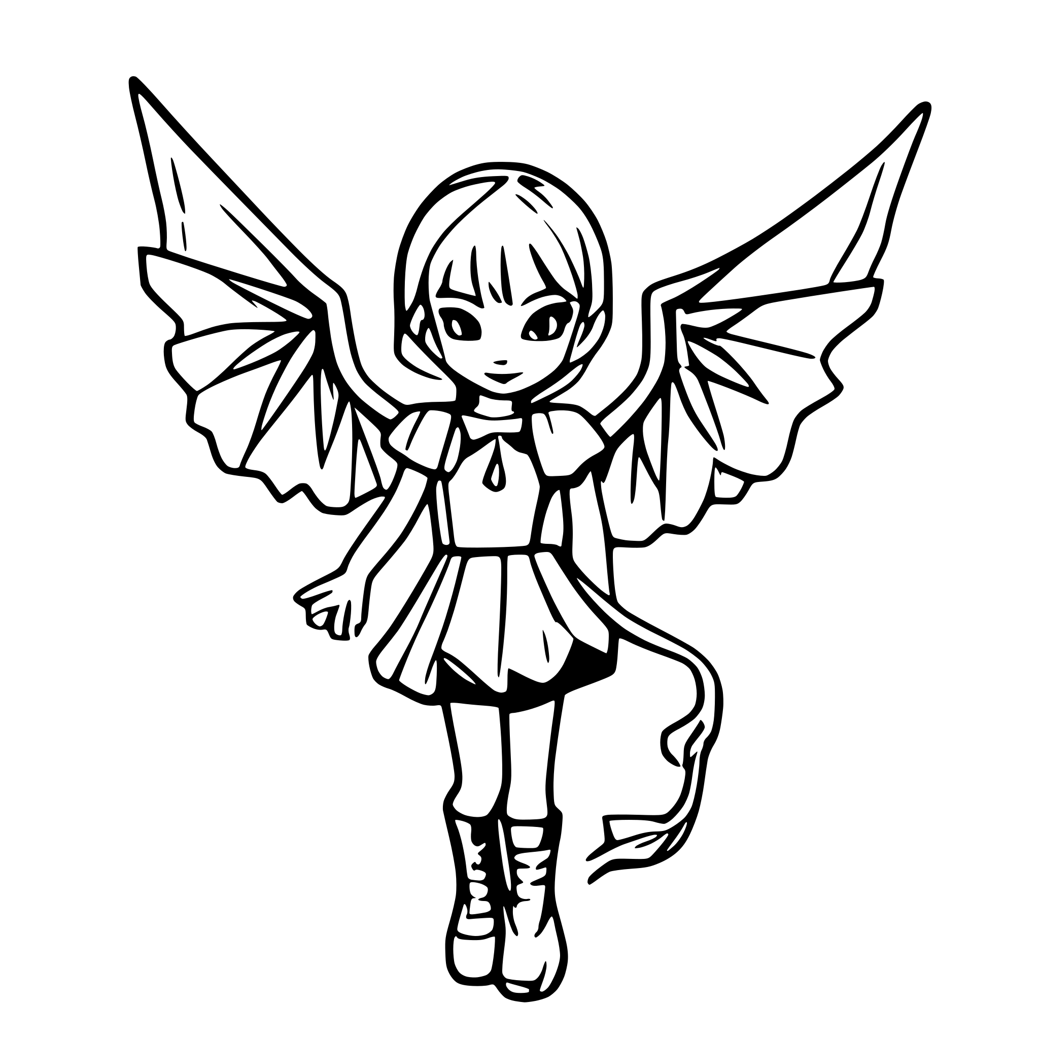 AI-generated SVG of 'dragon wings'