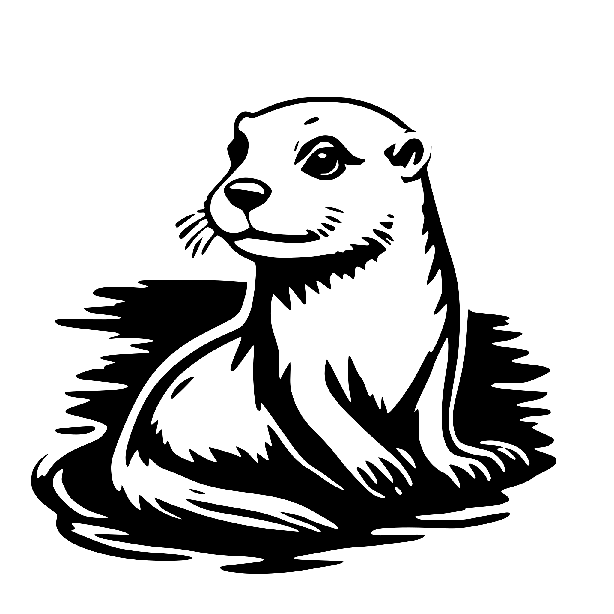 AI-generated SVG of 'otter'