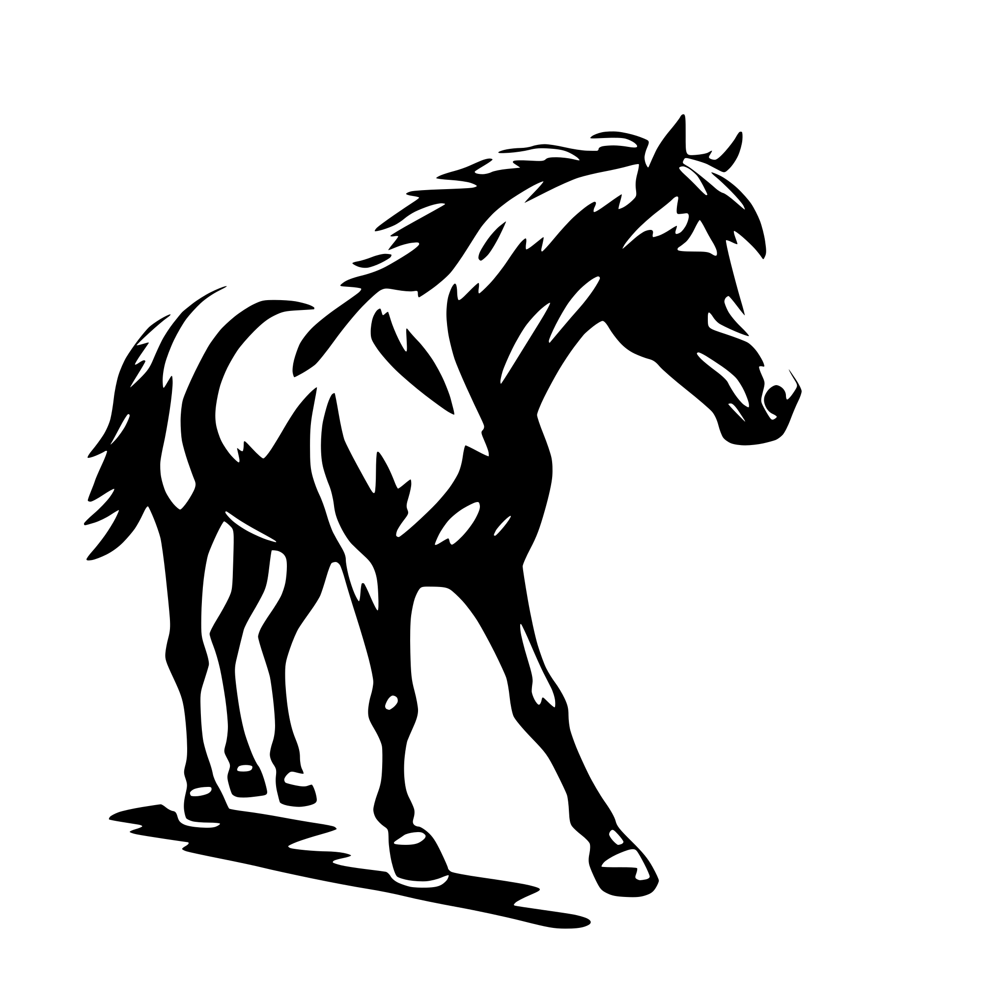 AI-generated SVG of 'horse siluette'