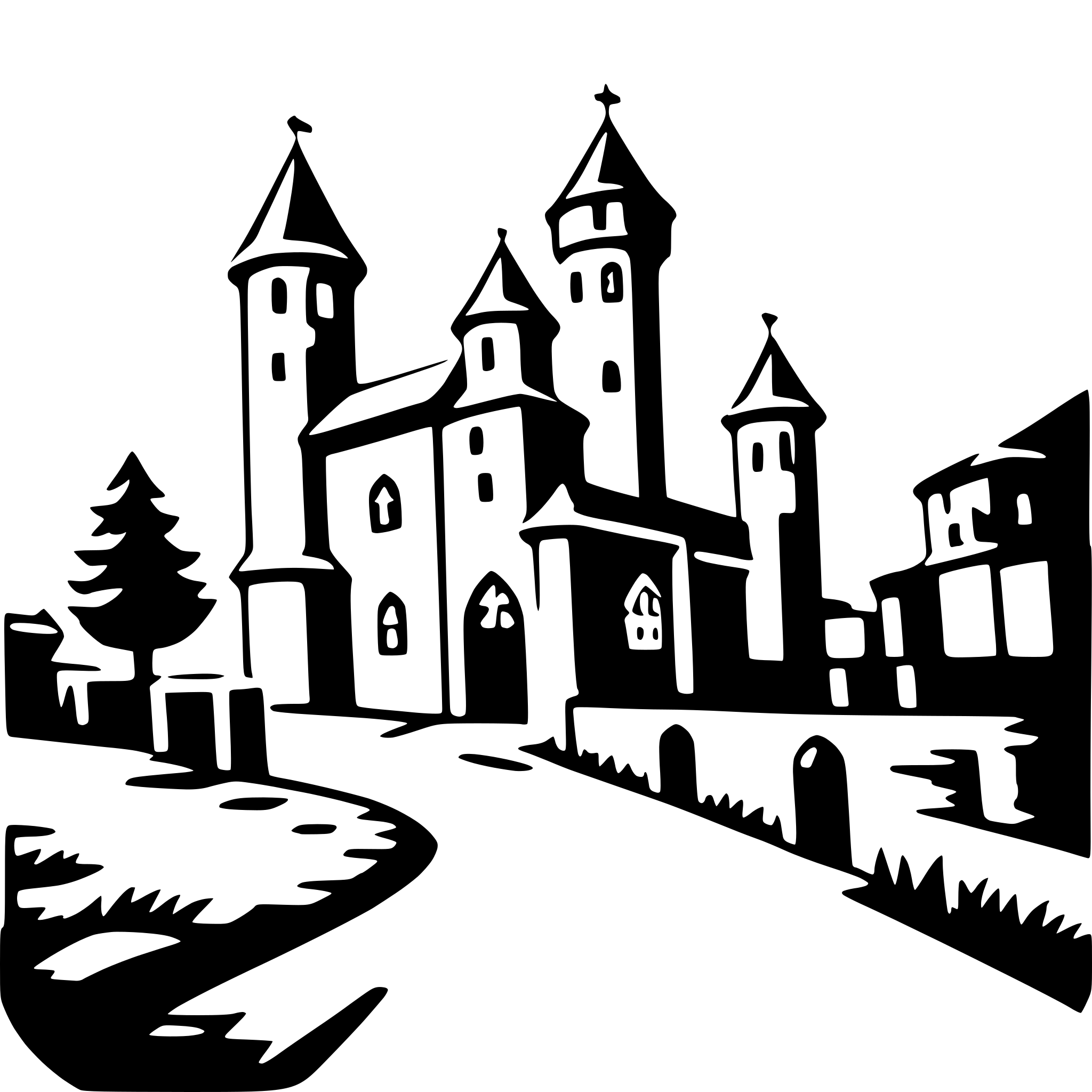 AI-generated SVG of 'exploring medieval town'