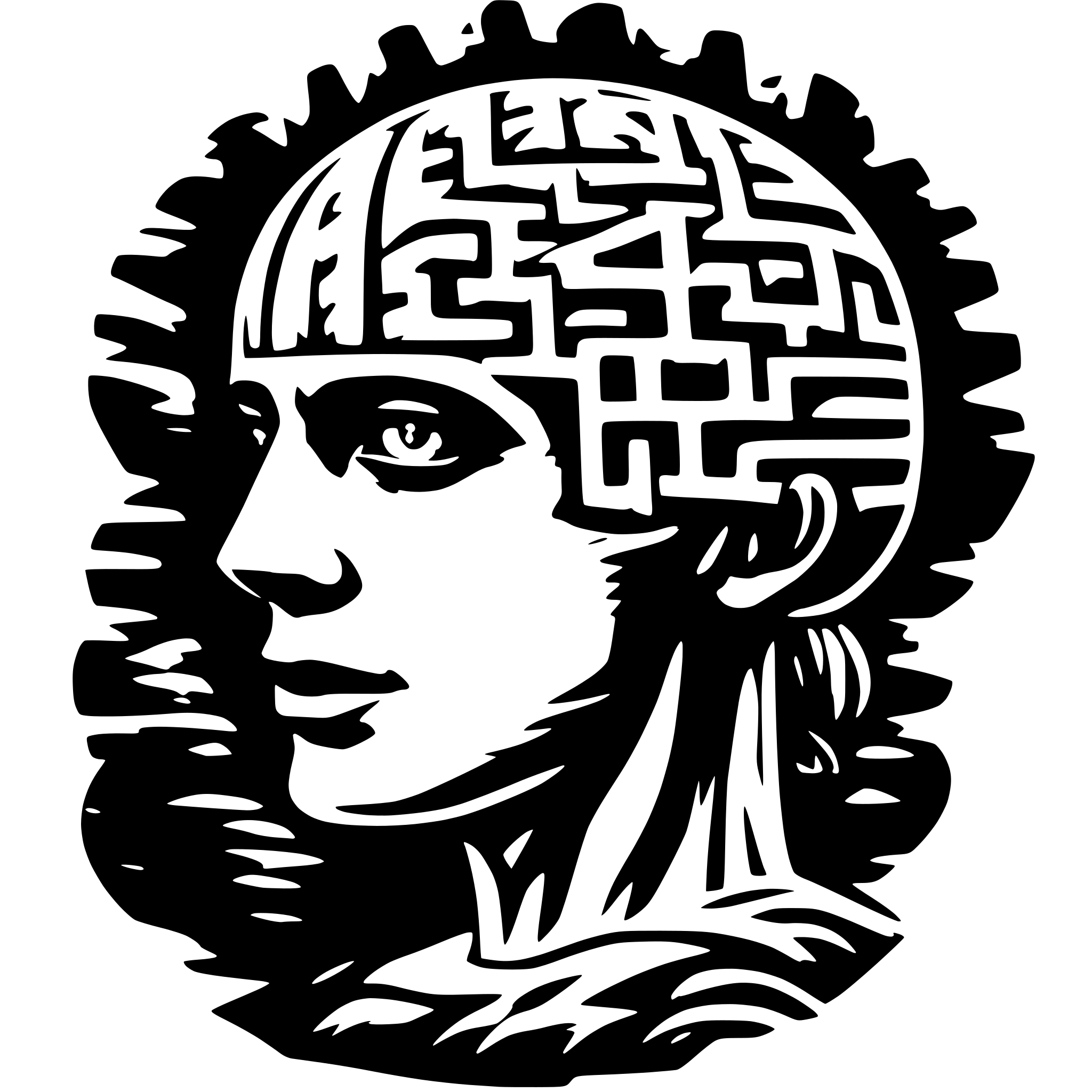 AI-generated SVG of 'World within a brain'