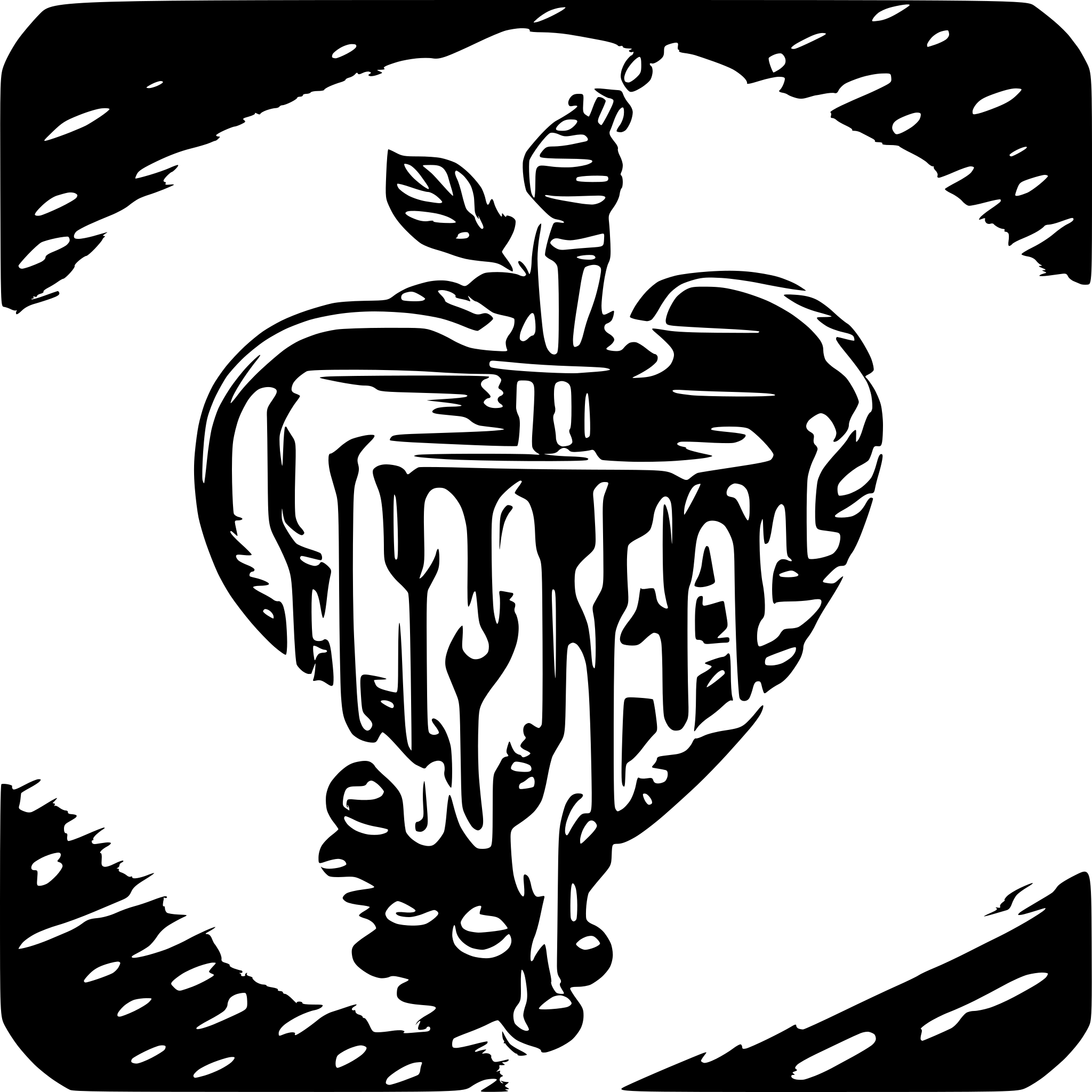 AI-generated SVG of a Honey Drippy Heart