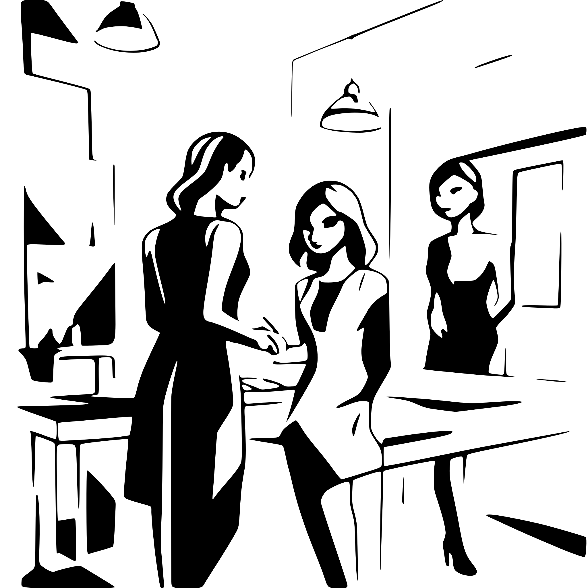 AI-generated SVG of a Silhouette of people in a workshop