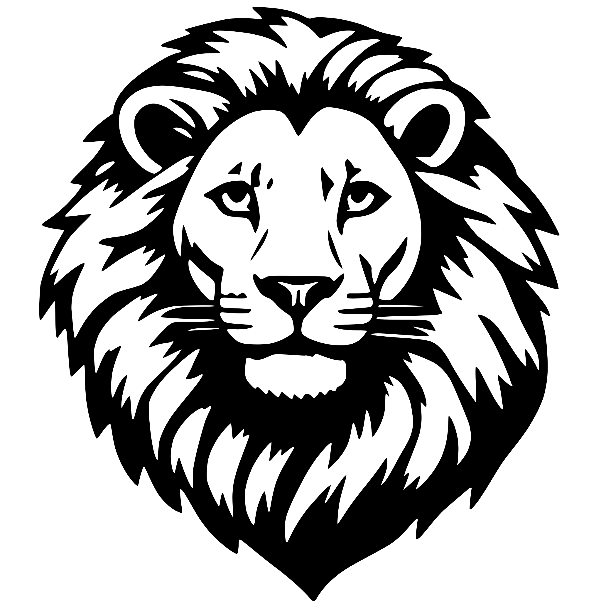 AI-generated SVG of a lion