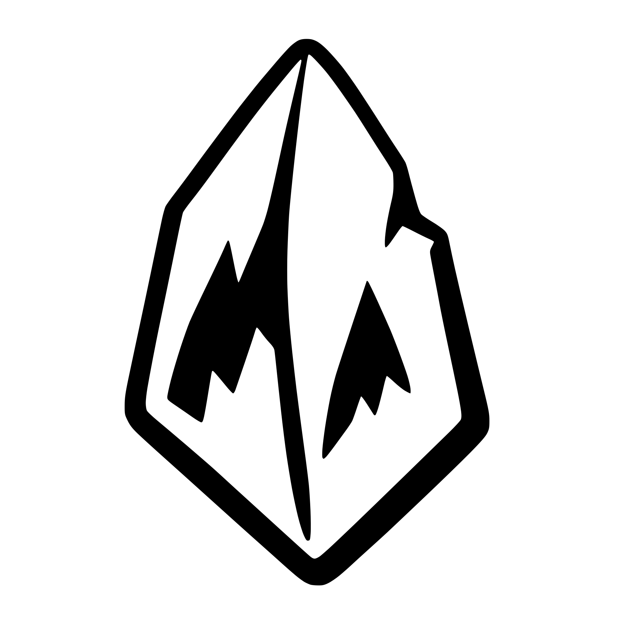 AI-generated SVG of a A jagged, fang-shaped shard
