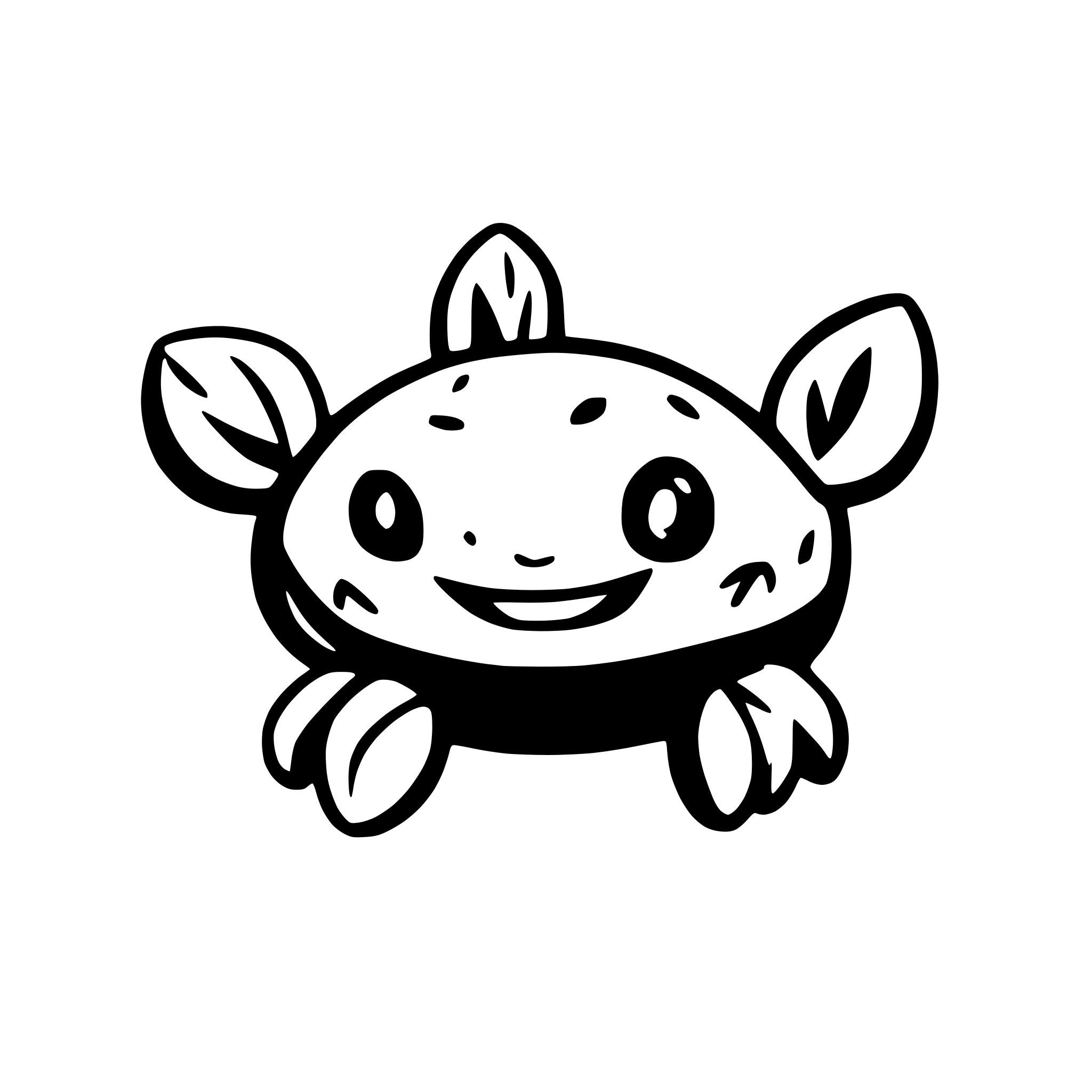 AI-generated SVG of 'cute crab smiling'
