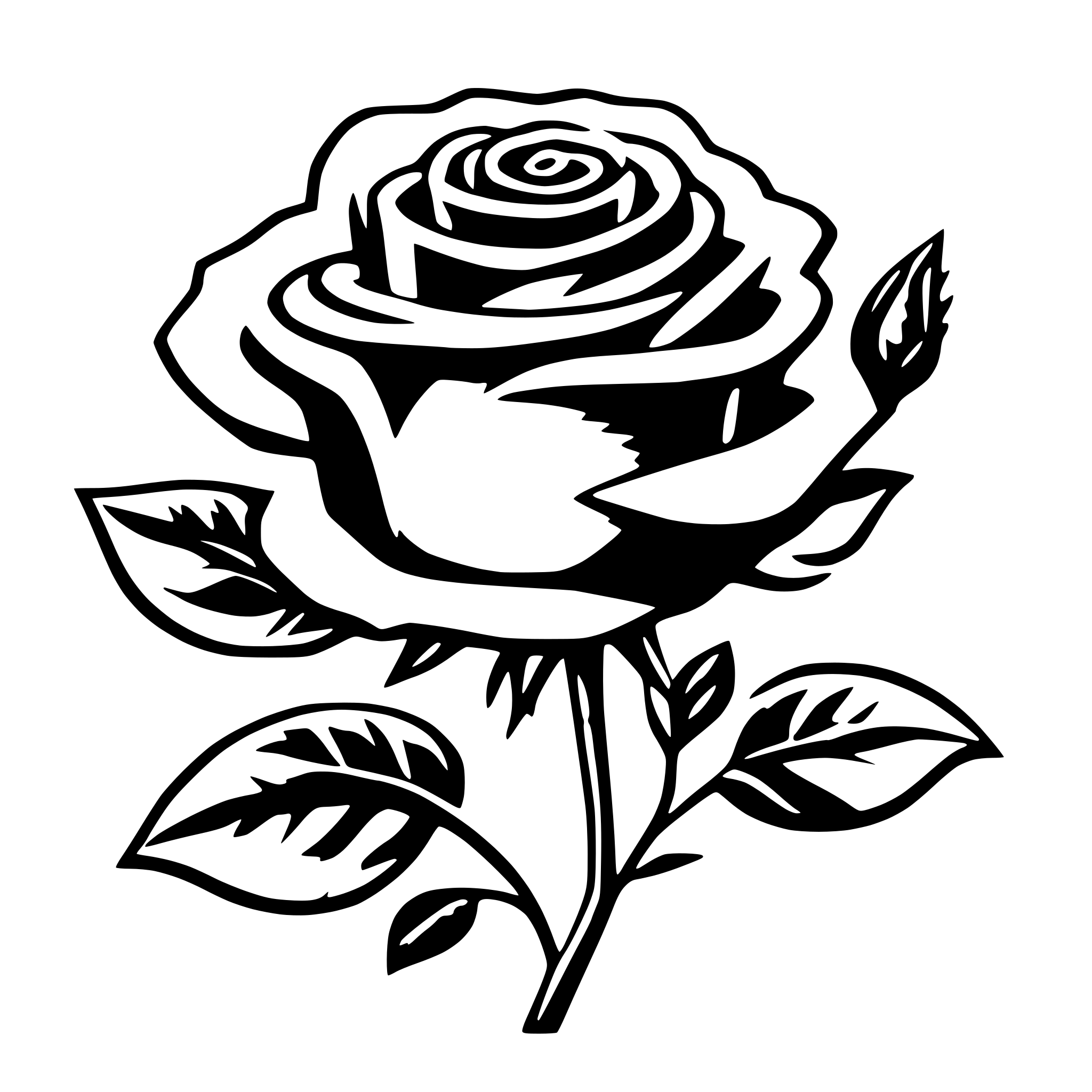 AI-generated SVG of a a beautiful rose
