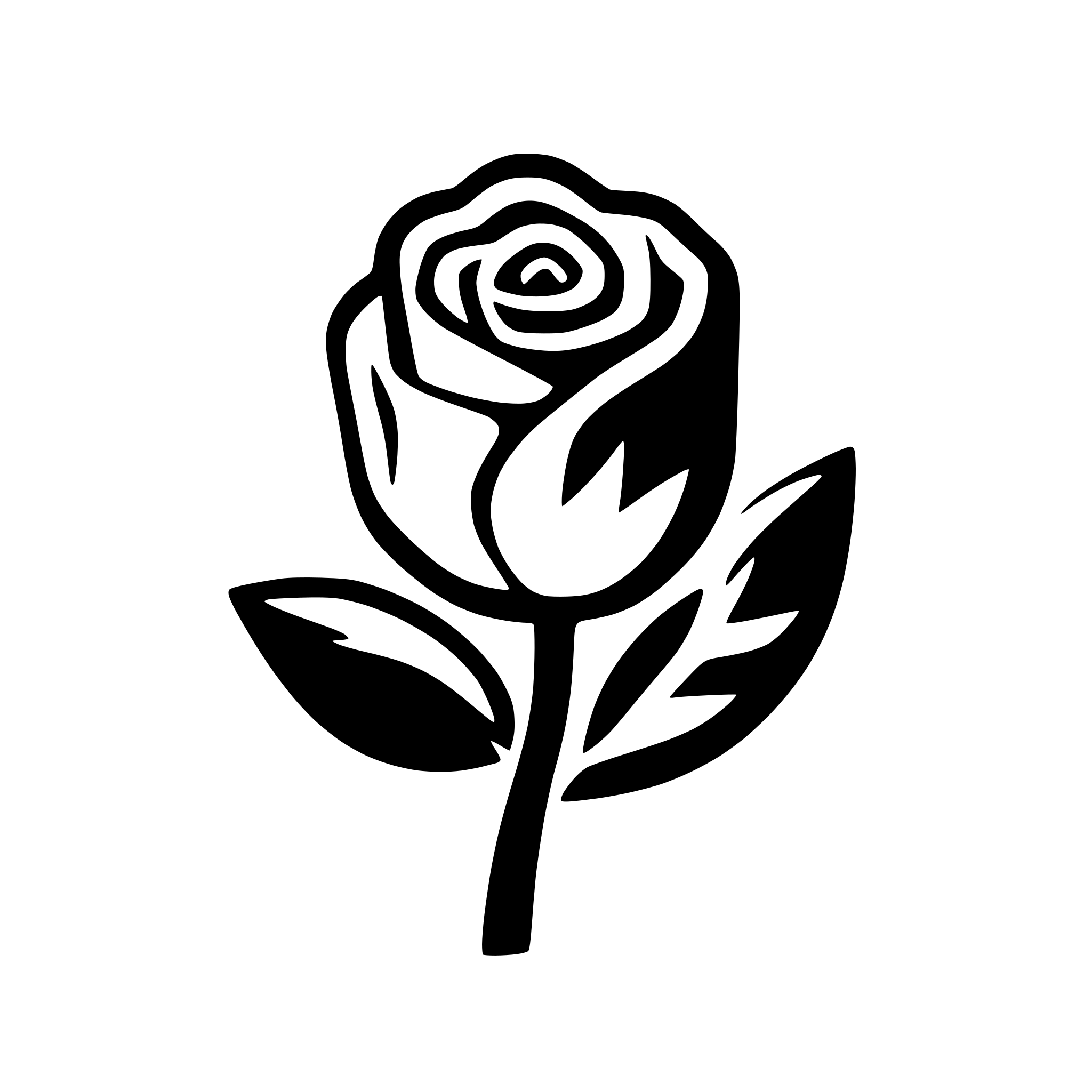 AI-generated SVG of a rose