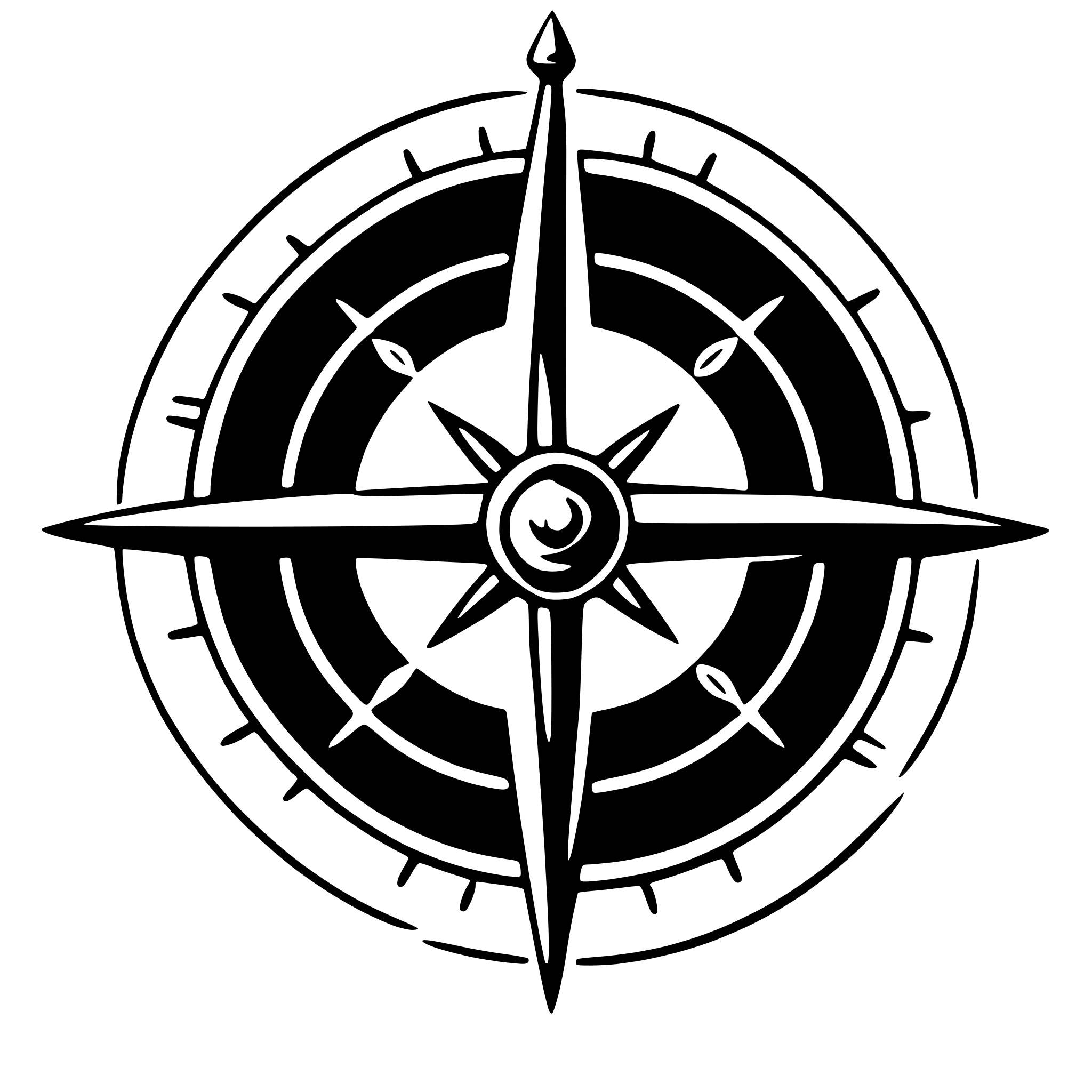 AI-generated SVG of 'nautical compass'