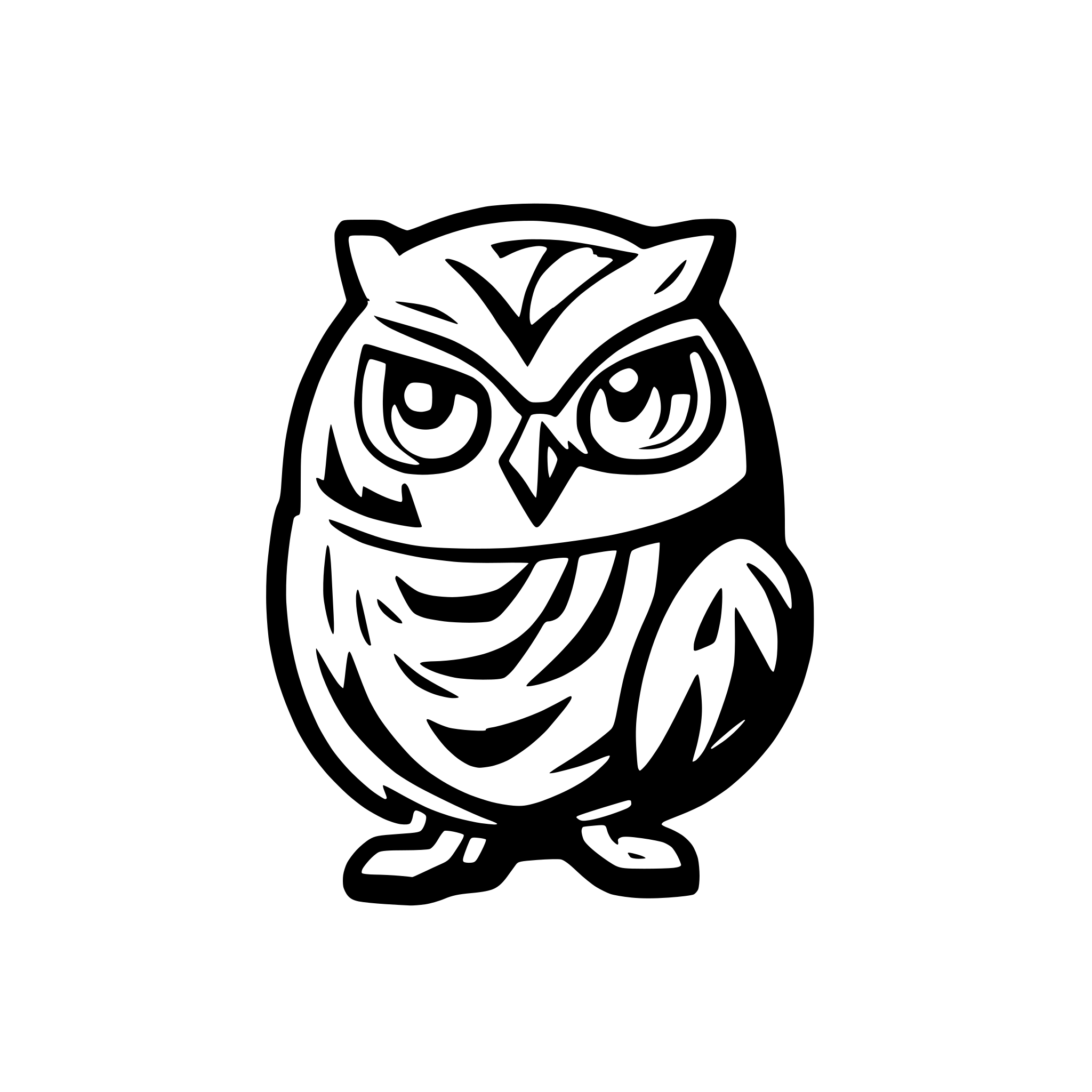 AI-generated SVG of a OWL MASCOT