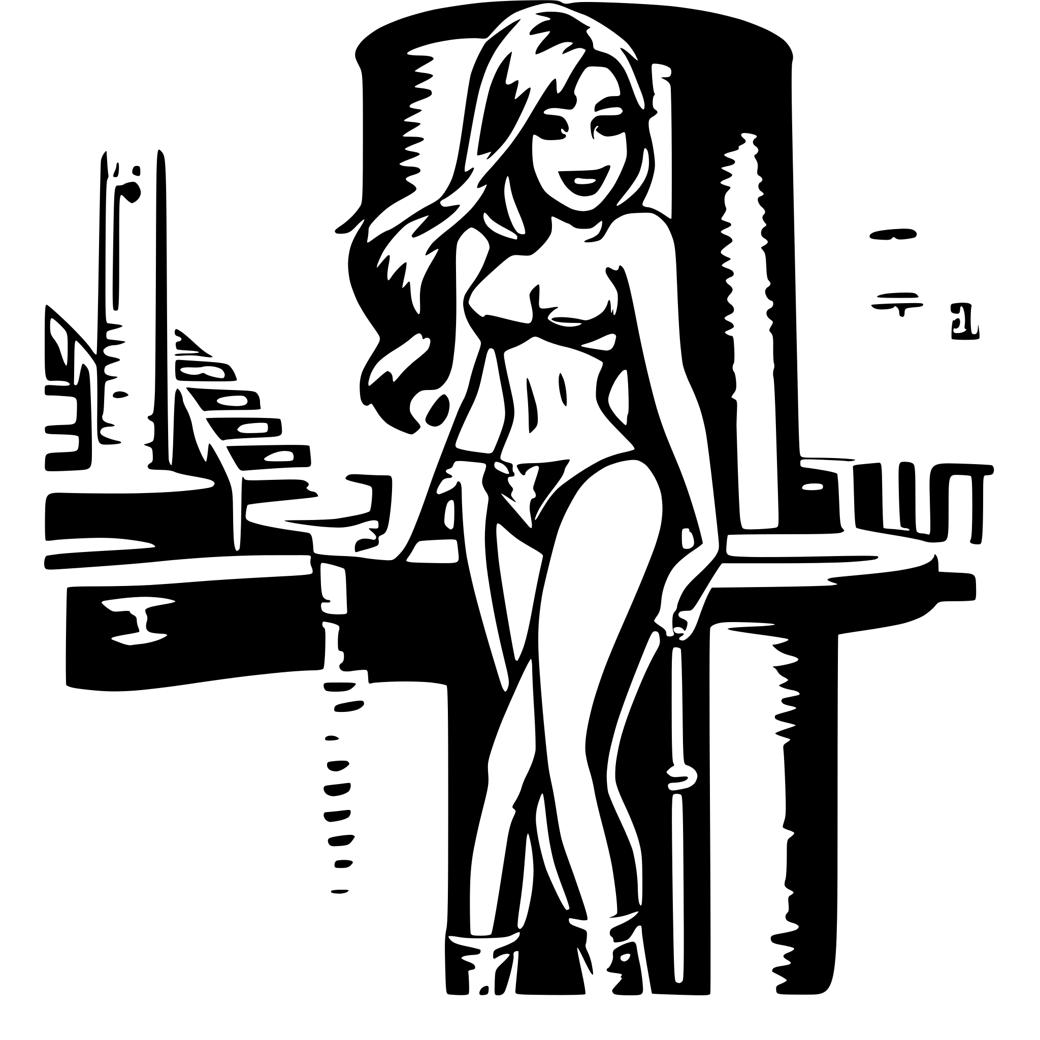 AI-generated SVG of 'Weirs stripper cartoon'