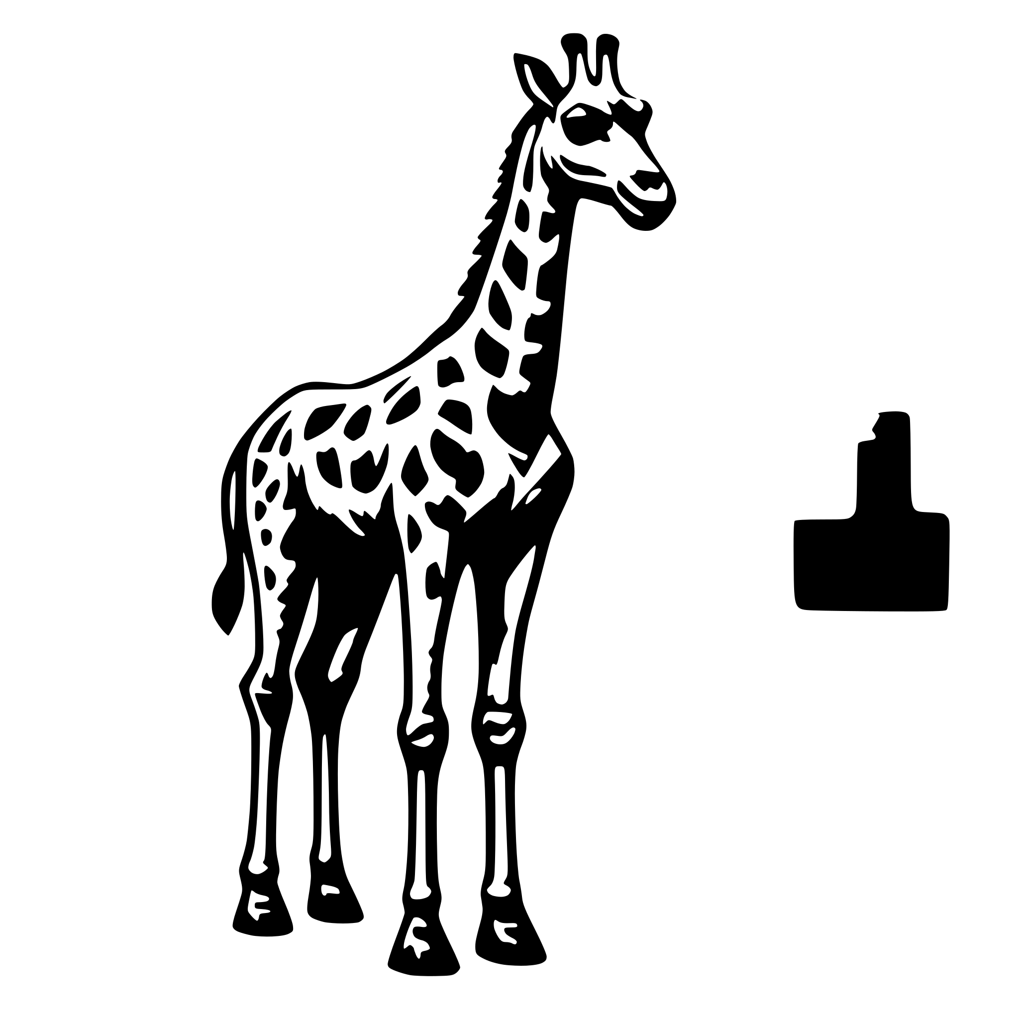 AI-generated SVG of a giraffe