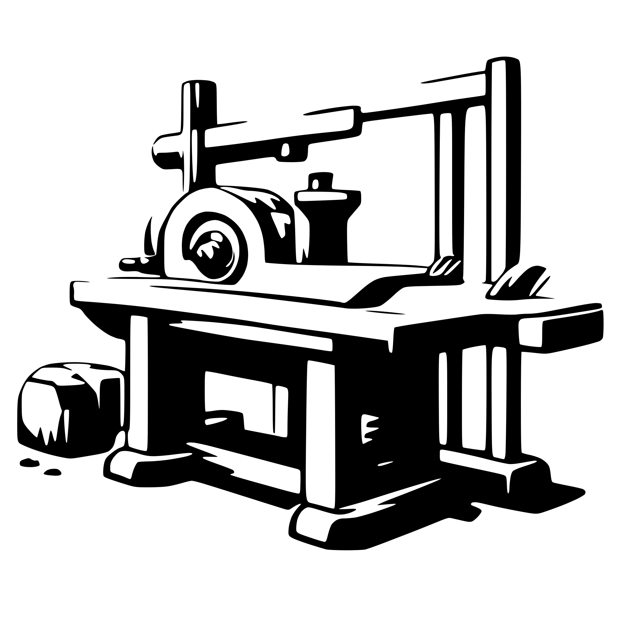 AI-generated SVG of a woodshop