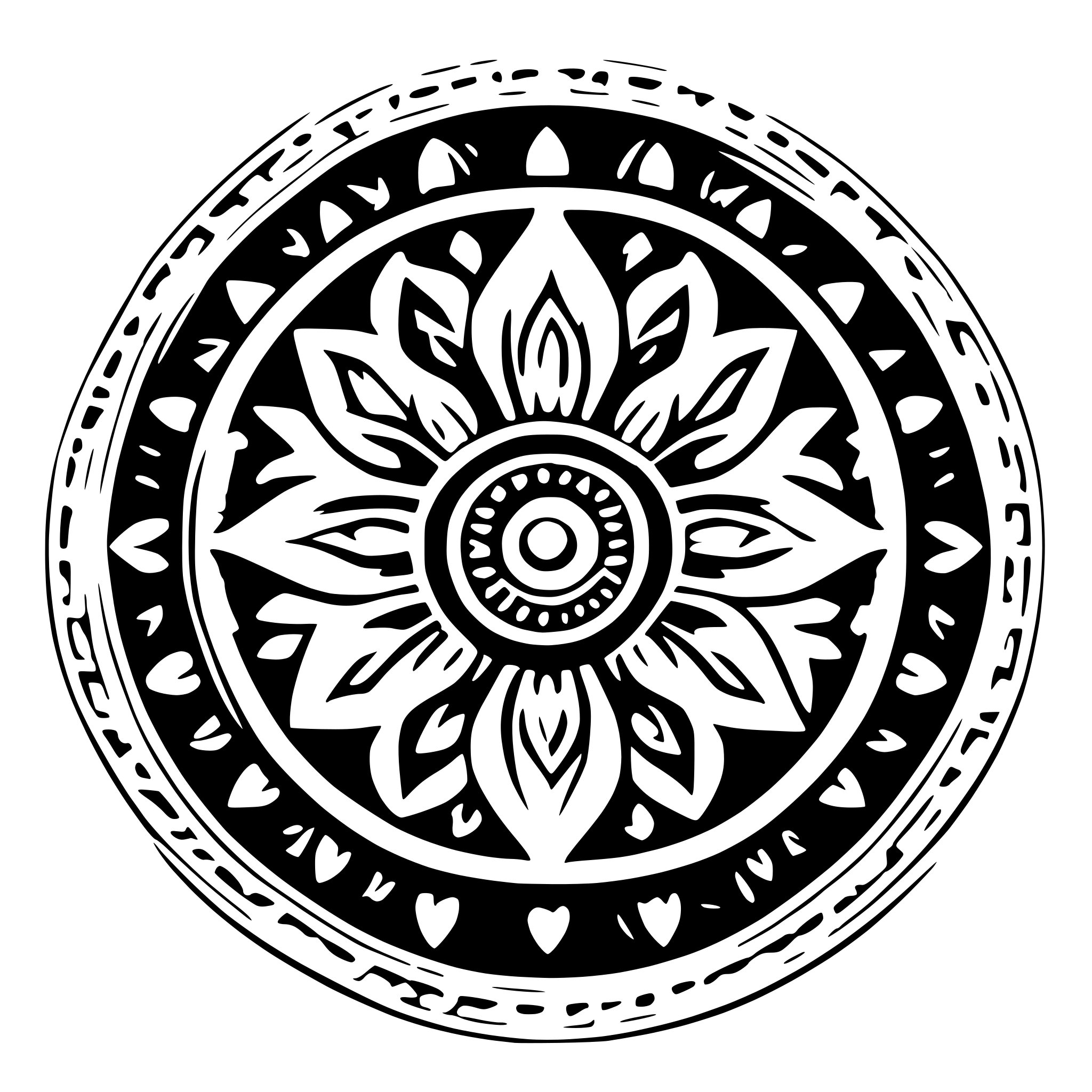 AI-generated SVG of 'mandala'