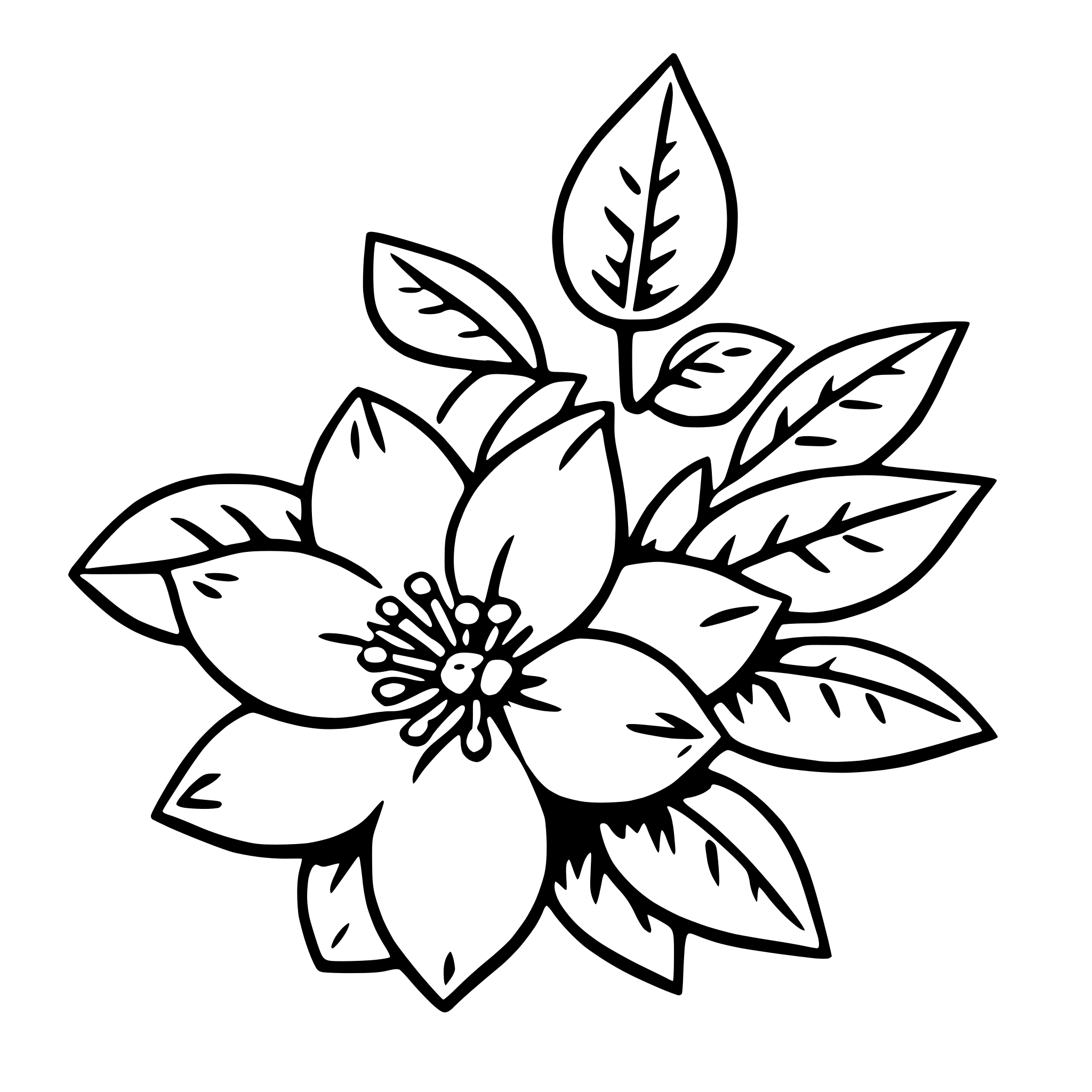 AI-generated SVG of a jasmine